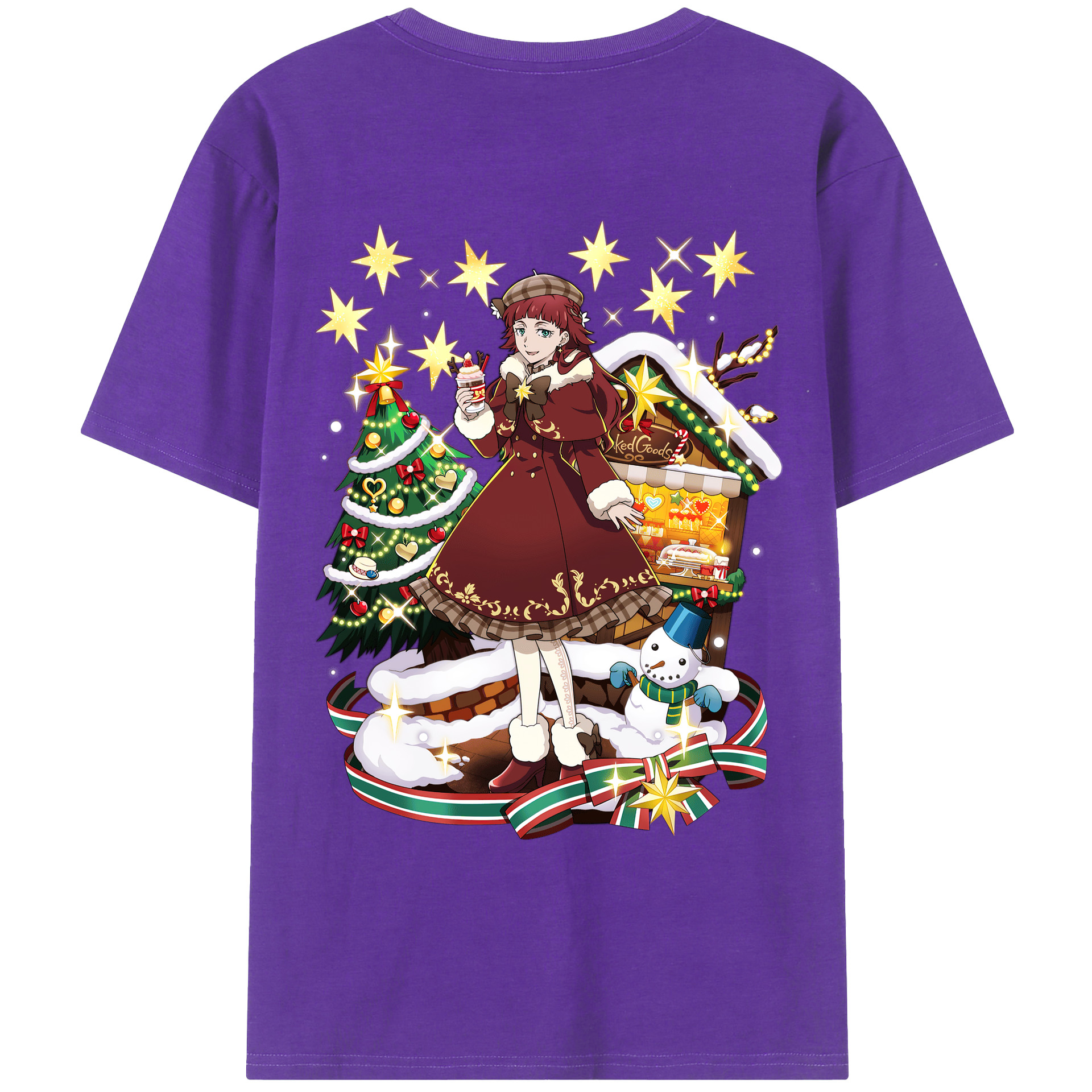 （画像用） 文豪ストレイドッグス Bungo Stray Dogs 綿100％ メンズ半袖Tシャツ（バックプリント） 通気性