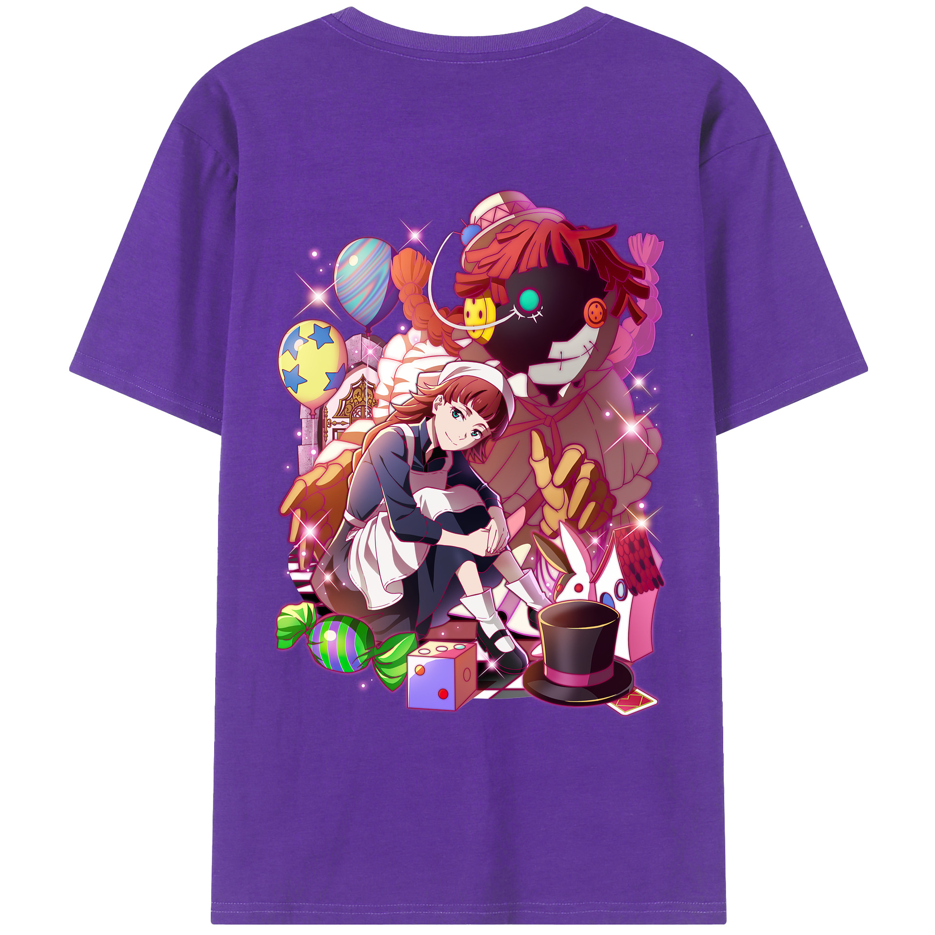 （画像用） 文豪ストレイドッグス Bungo Stray Dogs 綿100％ メンズ半袖Tシャツ（バックプリント） 通気性