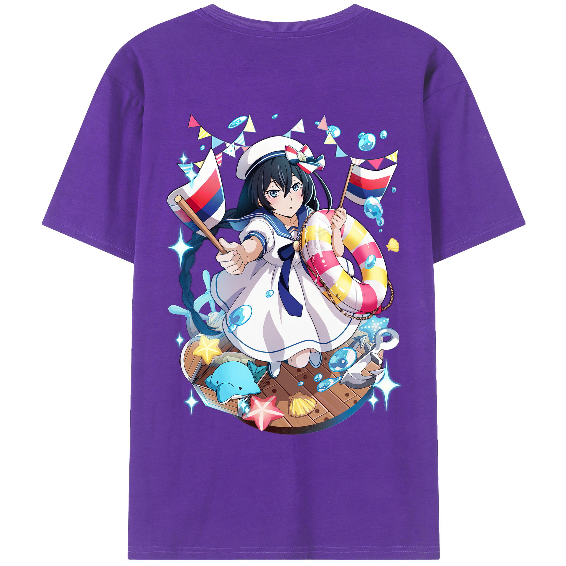 （画像用） 文豪ストレイドッグス Bungo Stray Dogs 綿100％ メンズ半袖Tシャツ（バックプリント） 通気性