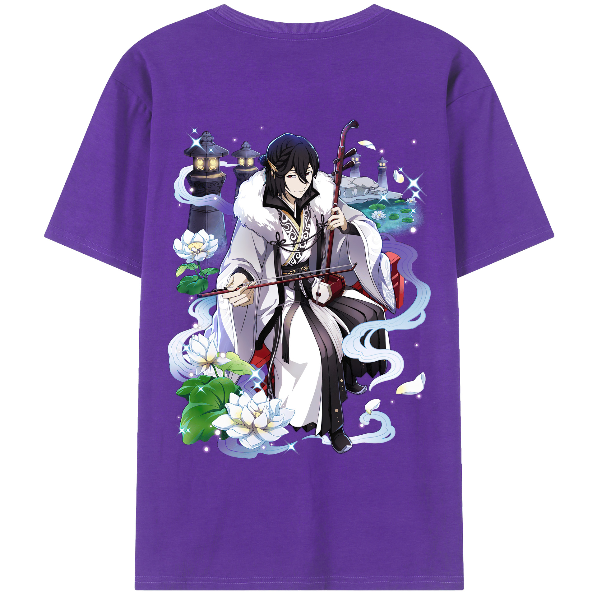 （画像用） 文豪ストレイドッグス Bungo Stray Dogs 綿100％ メンズ半袖Tシャツ（バックプリント） 通気性