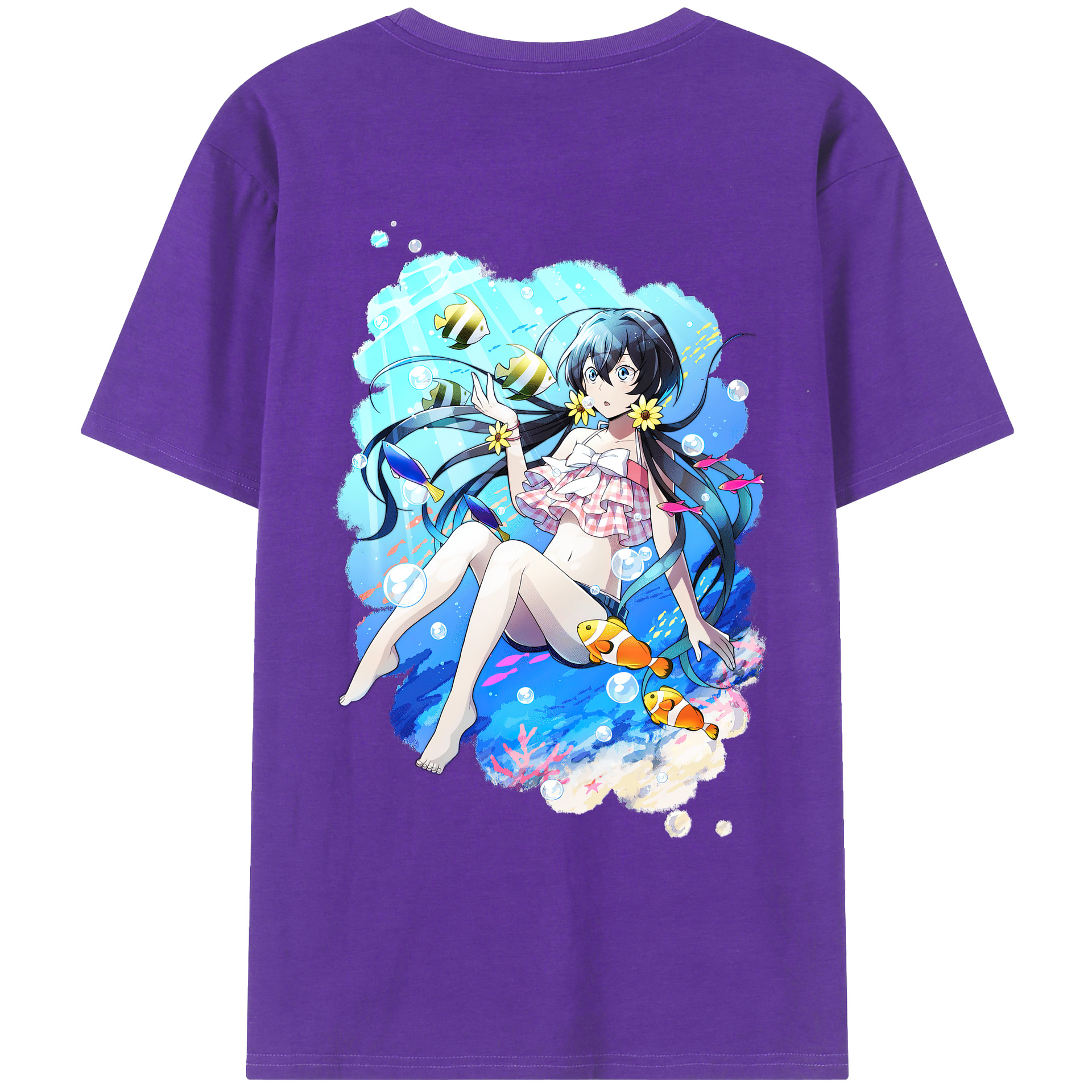 （画像用） 文豪ストレイドッグス Bungo Stray Dogs 綿100％ メンズ半袖Tシャツ（バックプリント） 通気性
