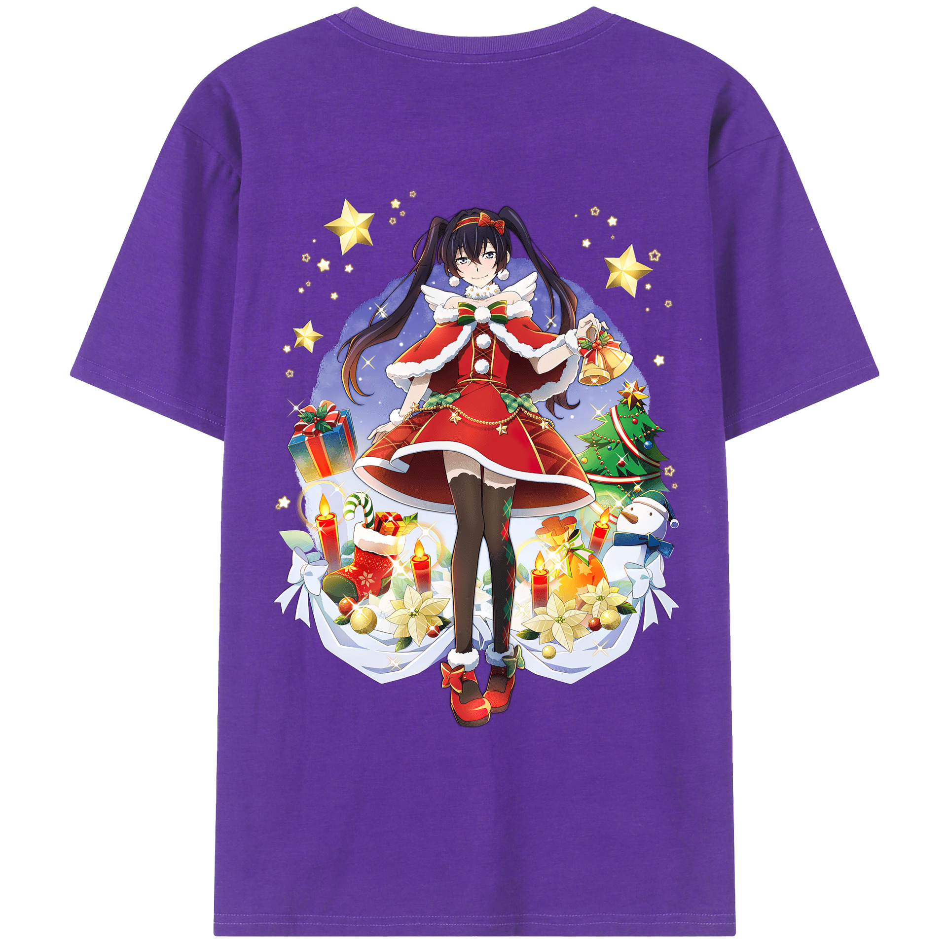 （画像用） 文豪ストレイドッグス Bungo Stray Dogs 綿100％ メンズ半袖Tシャツ（バックプリント） 通気性
