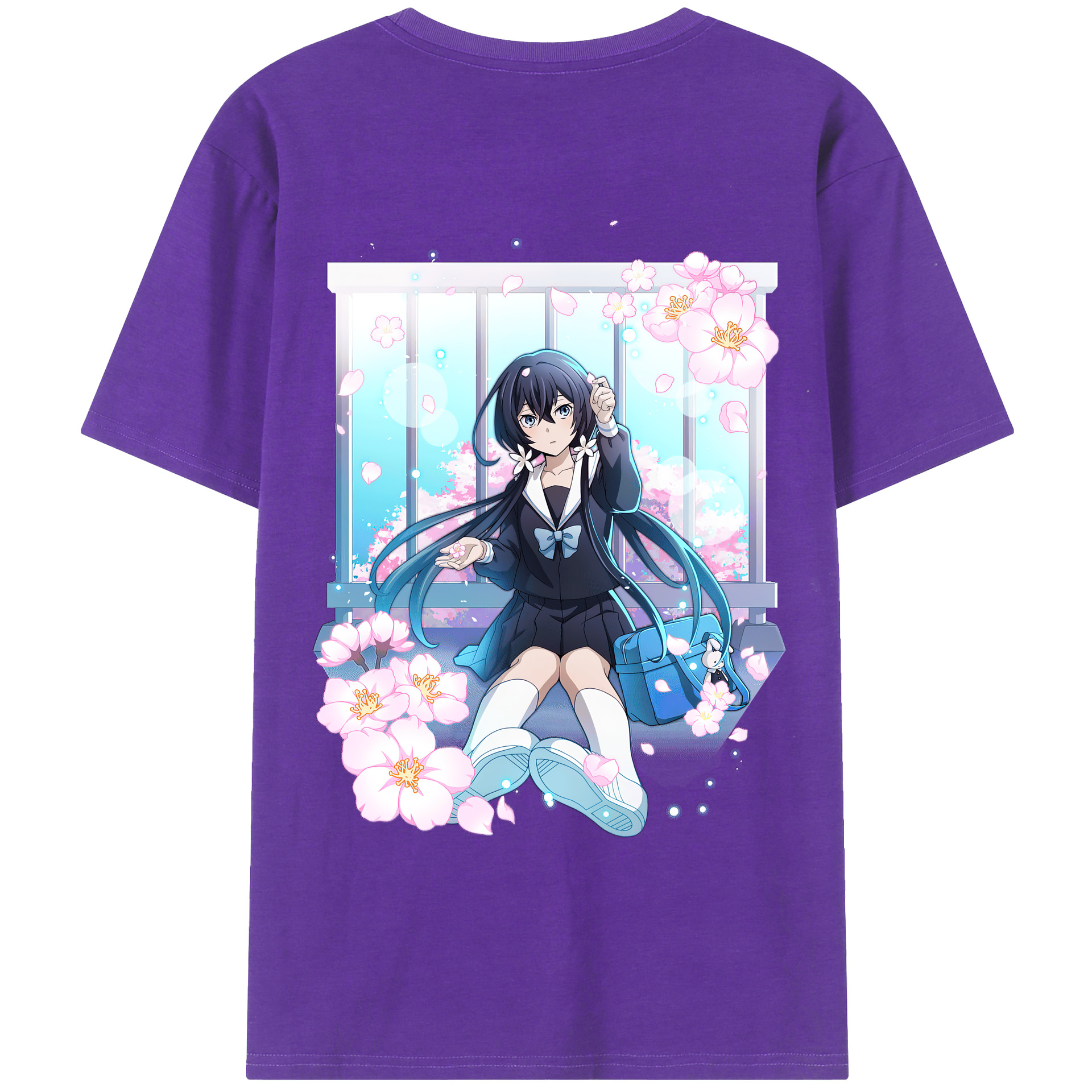 （画像用） 文豪ストレイドッグス Bungo Stray Dogs 綿100％ メンズ半袖Tシャツ（バックプリント） 通気性