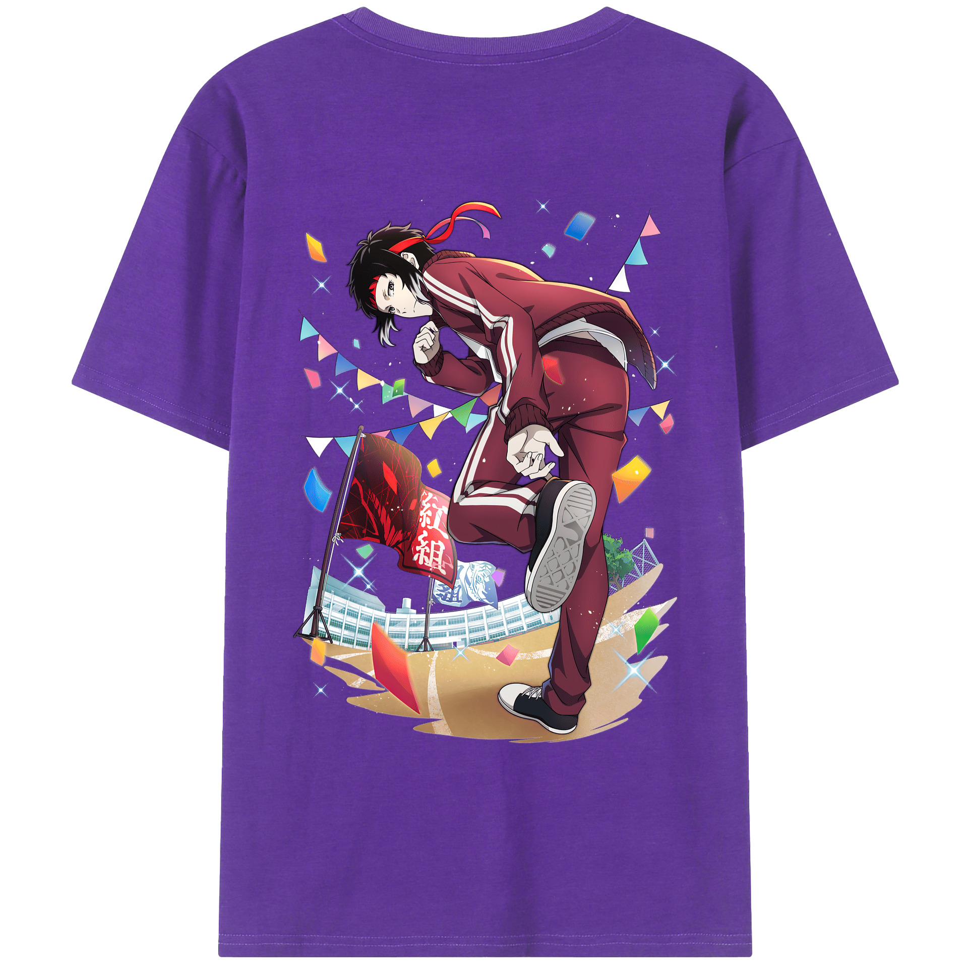 （画像用） 文豪ストレイドッグス Bungo Stray Dogs 綿100％ メンズ半袖Tシャツ（バックプリント） 通気性