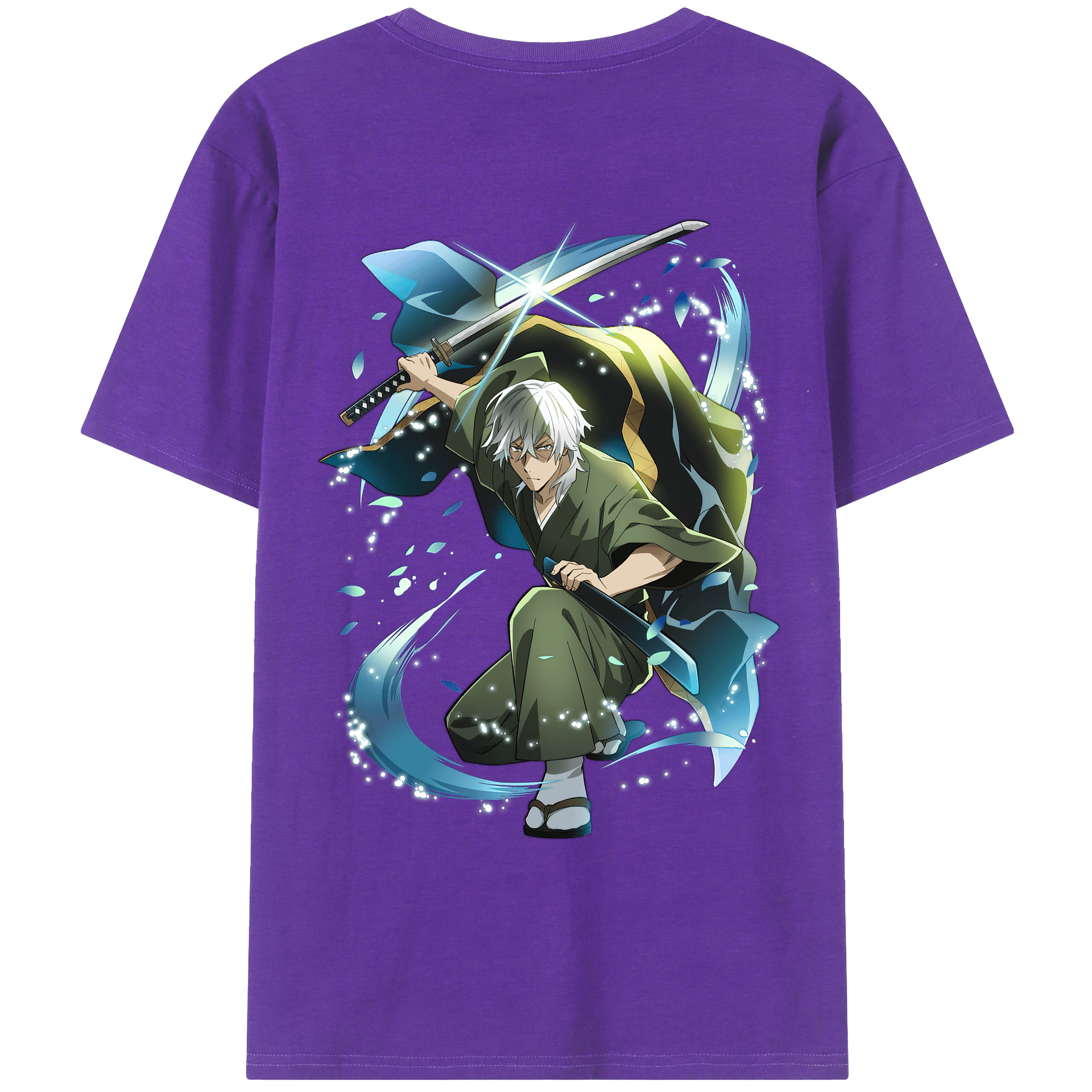 （画像用） 文豪ストレイドッグス Bungo Stray Dogs 綿100％ メンズ半袖Tシャツ（バックプリント） 通気性
