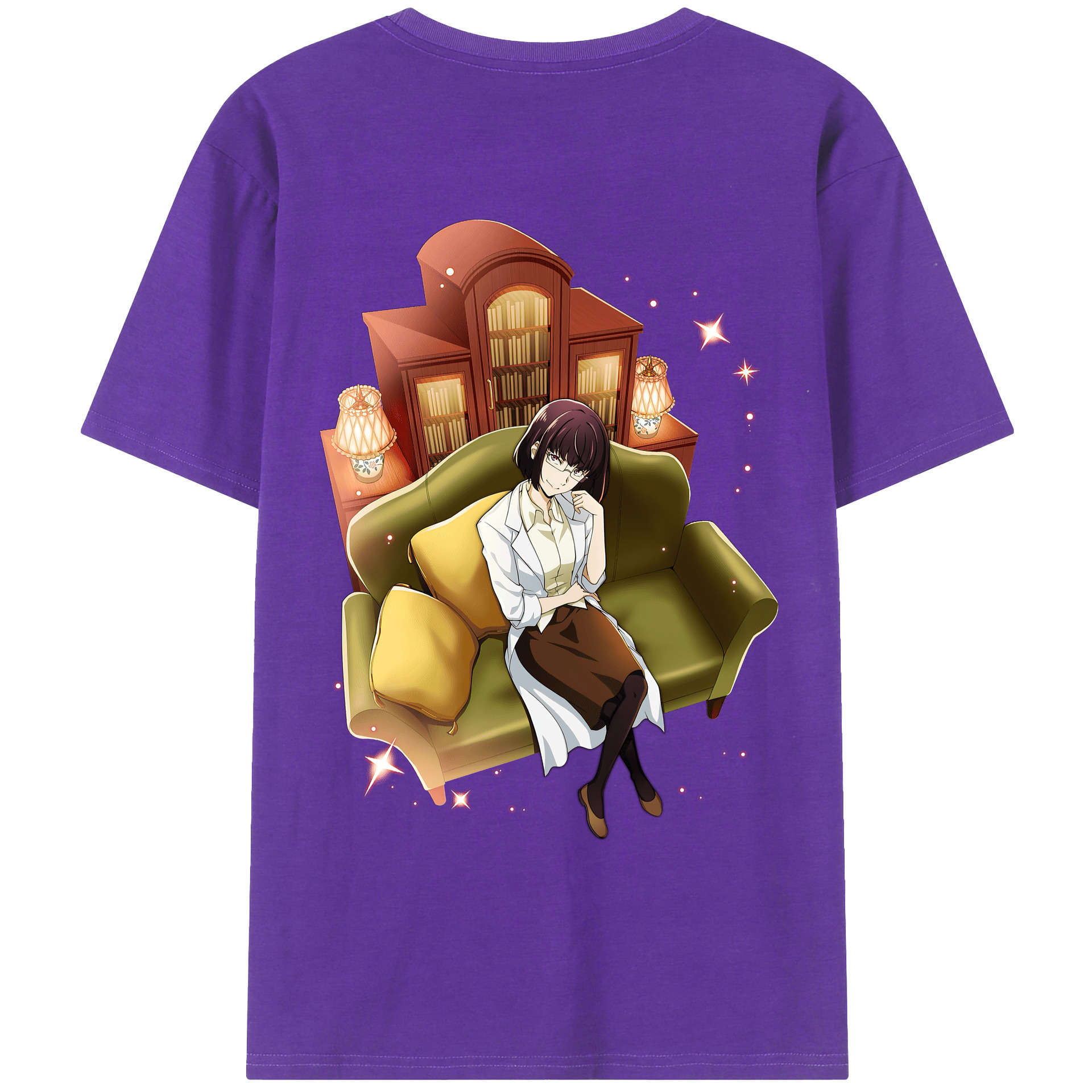 （画像用） 文豪ストレイドッグス Bungo Stray Dogs 綿100％ メンズ半袖Tシャツ（バックプリント） 通気性