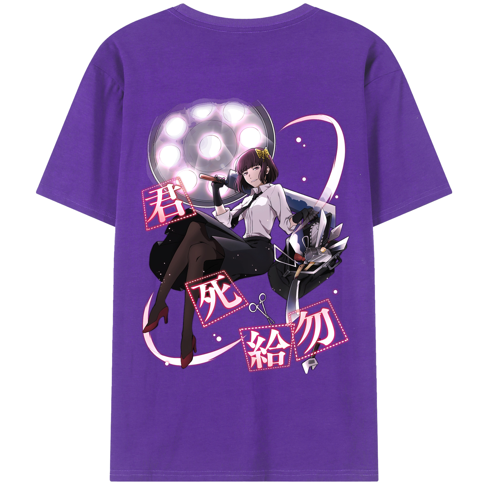 （画像用） 文豪ストレイドッグス Bungo Stray Dogs 綿100％ メンズ半袖Tシャツ（バックプリント） 通気性