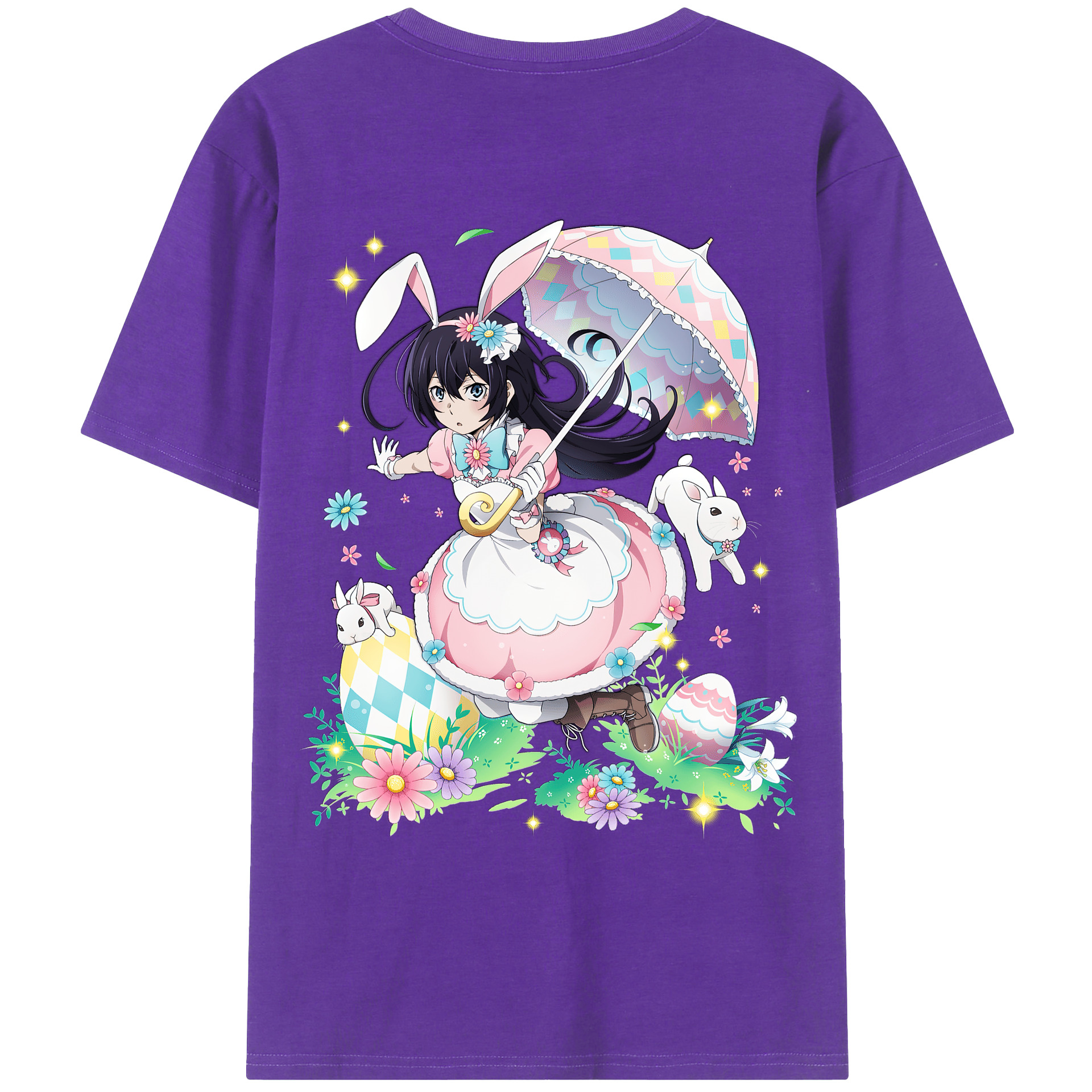 （画像用） 文豪ストレイドッグス Bungo Stray Dogs 綿100％ メンズ半袖Tシャツ（バックプリント） 通気性