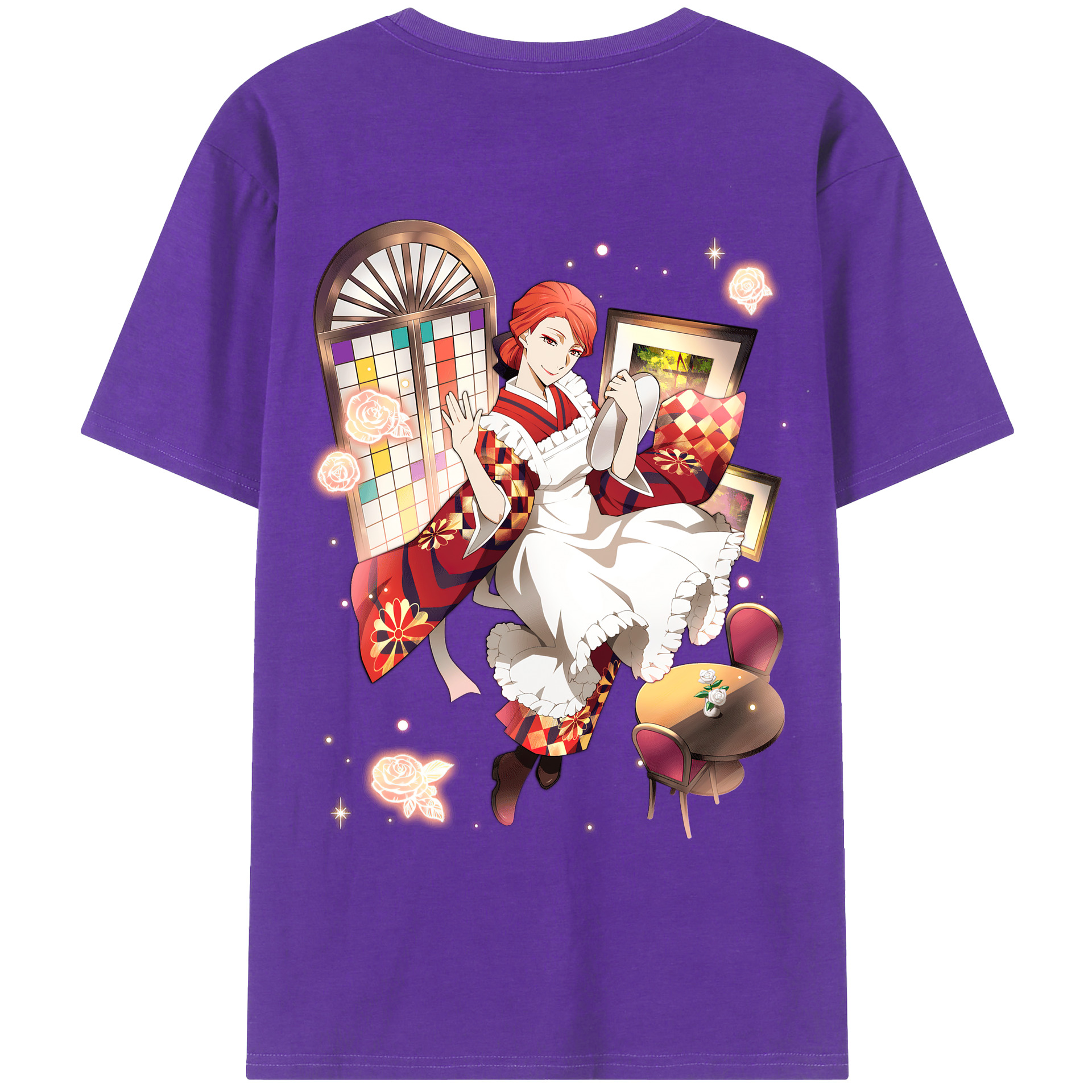 （画像用） 文豪ストレイドッグス Bungo Stray Dogs 綿100％ メンズ半袖Tシャツ（バックプリント） 通気性