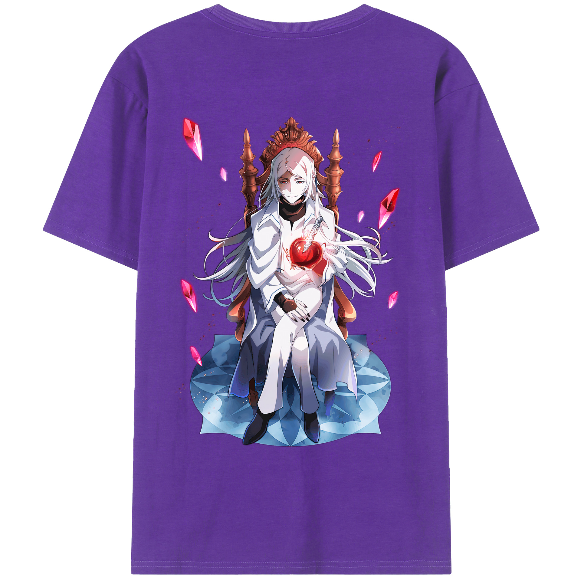 （画像用） 文豪ストレイドッグス Bungo Stray Dogs 綿100％ メンズ半袖Tシャツ（バックプリント） 通気性