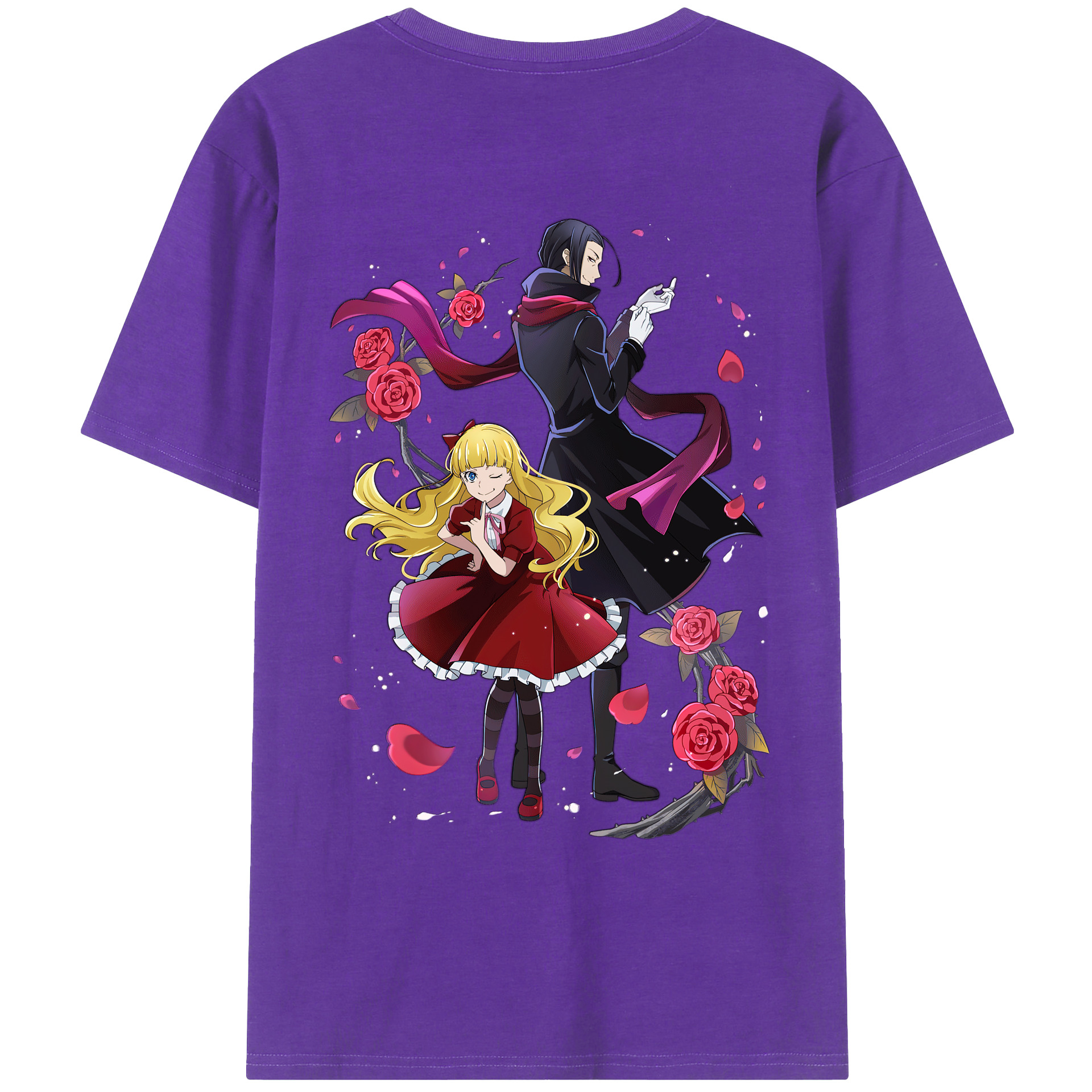 （画像用） 文豪ストレイドッグス Bungo Stray Dogs 綿100％ メンズ半袖Tシャツ（バックプリント） 通気性