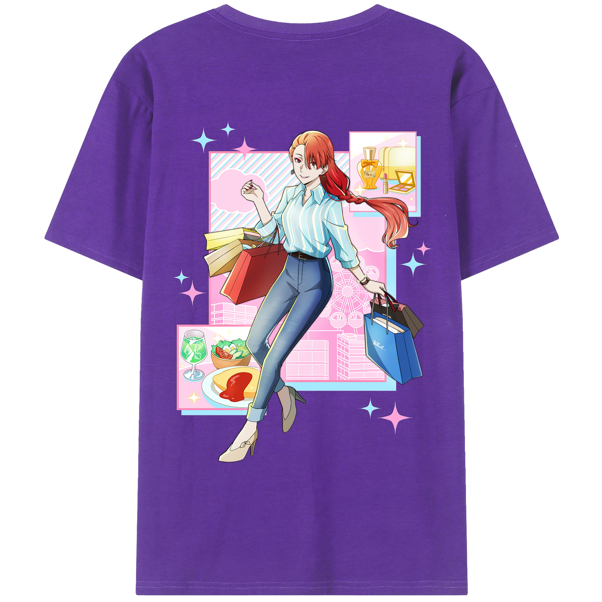 （画像用） 文豪ストレイドッグス Bungo Stray Dogs 綿100％ メンズ半袖Tシャツ（バックプリント） 通気性