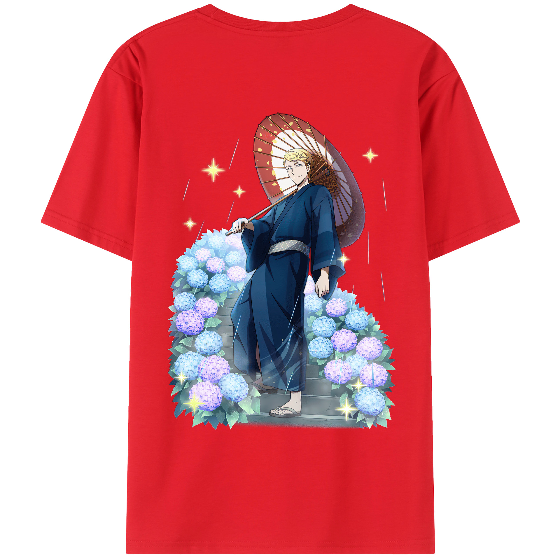（画像用） 文豪ストレイドッグス Bungo Stray Dogs 綿100％ メンズ半袖Tシャツ（バックプリント） 通気性