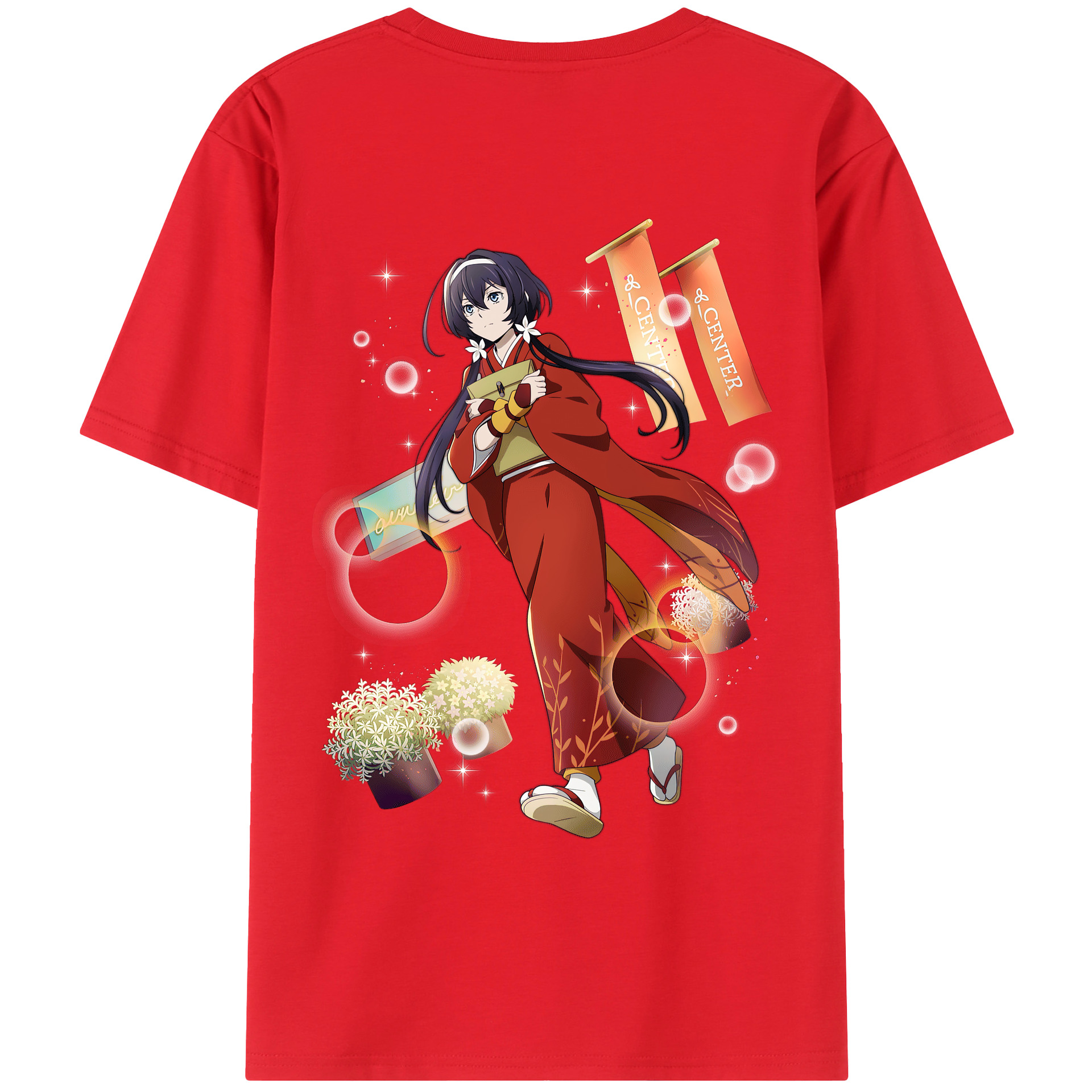 （画像用） 文豪ストレイドッグス Bungo Stray Dogs 綿100％ メンズ半袖Tシャツ（バックプリント） 通気性
