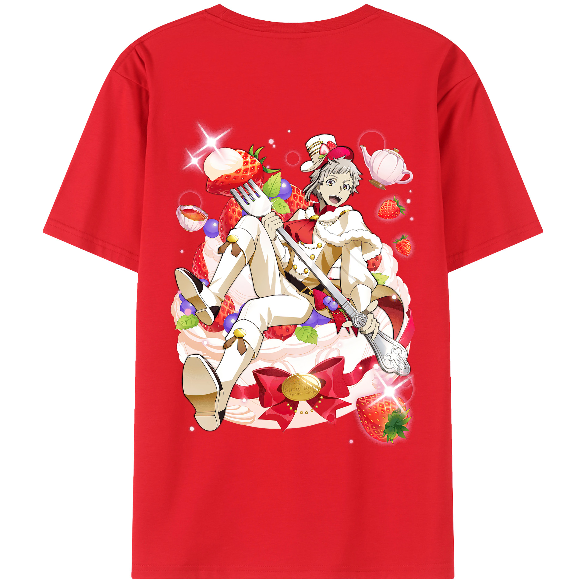 （画像用） 文豪ストレイドッグス Bungo Stray Dogs 綿100％ メンズ半袖Tシャツ（バックプリント） 通気性
