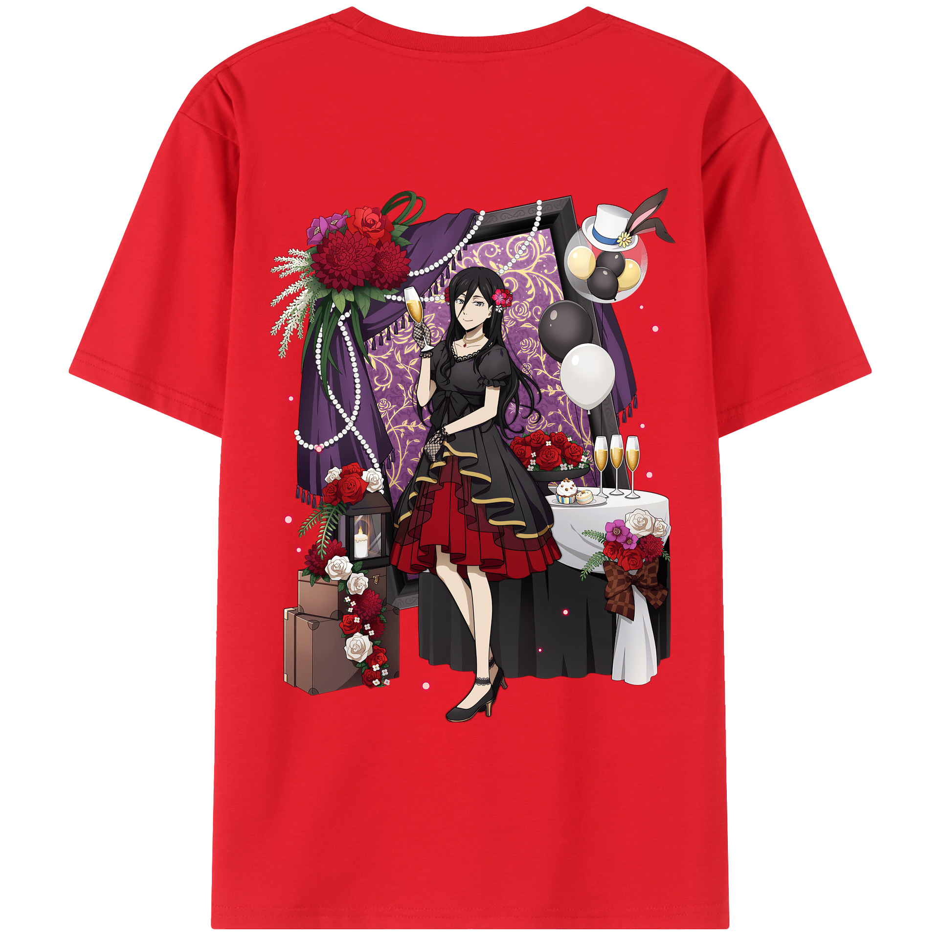 （画像用） 文豪ストレイドッグス Bungo Stray Dogs 綿100％ メンズ半袖Tシャツ（バックプリント） 通気性