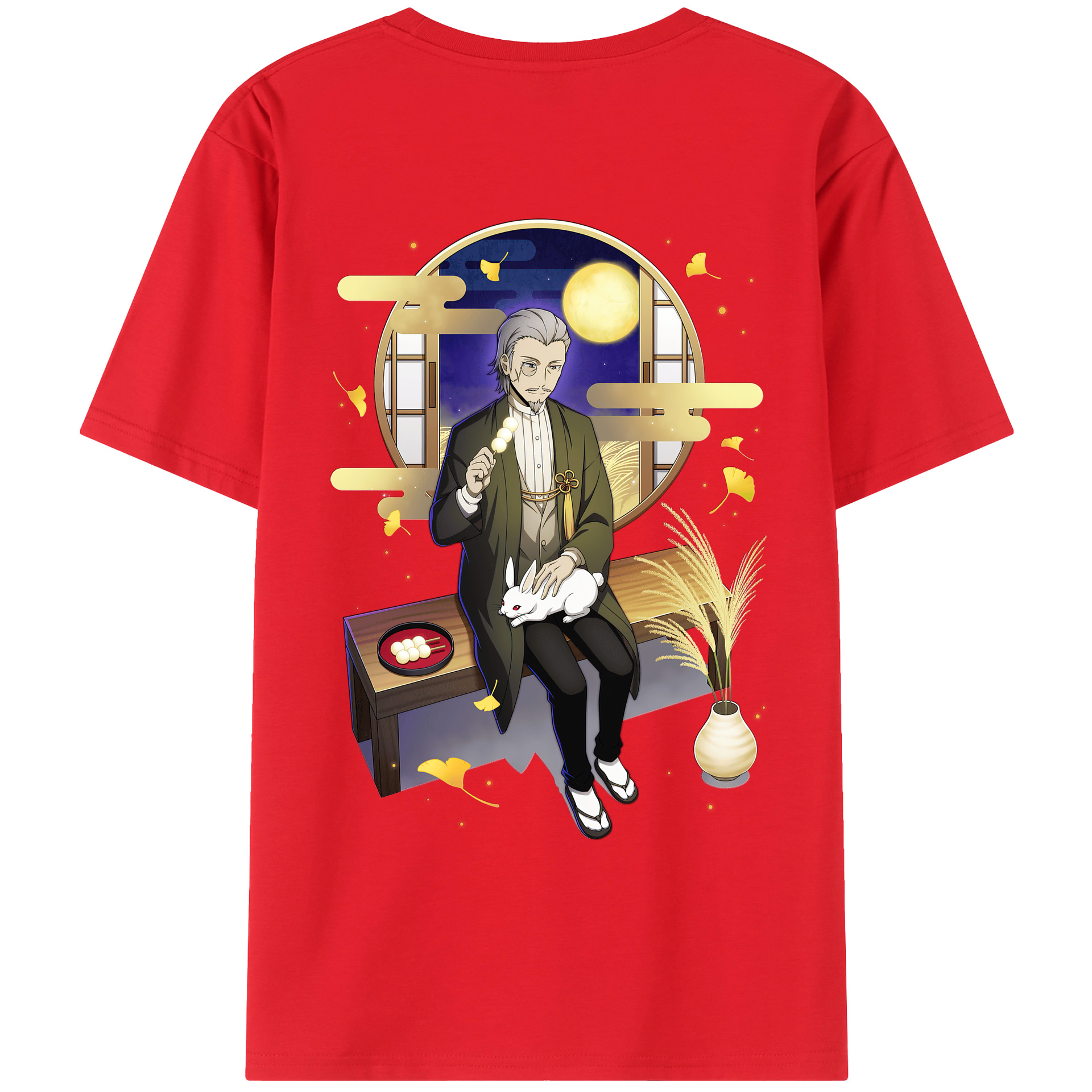 （画像用） 文豪ストレイドッグス Bungo Stray Dogs 綿100％ メンズ半袖Tシャツ（バックプリント） 通気性