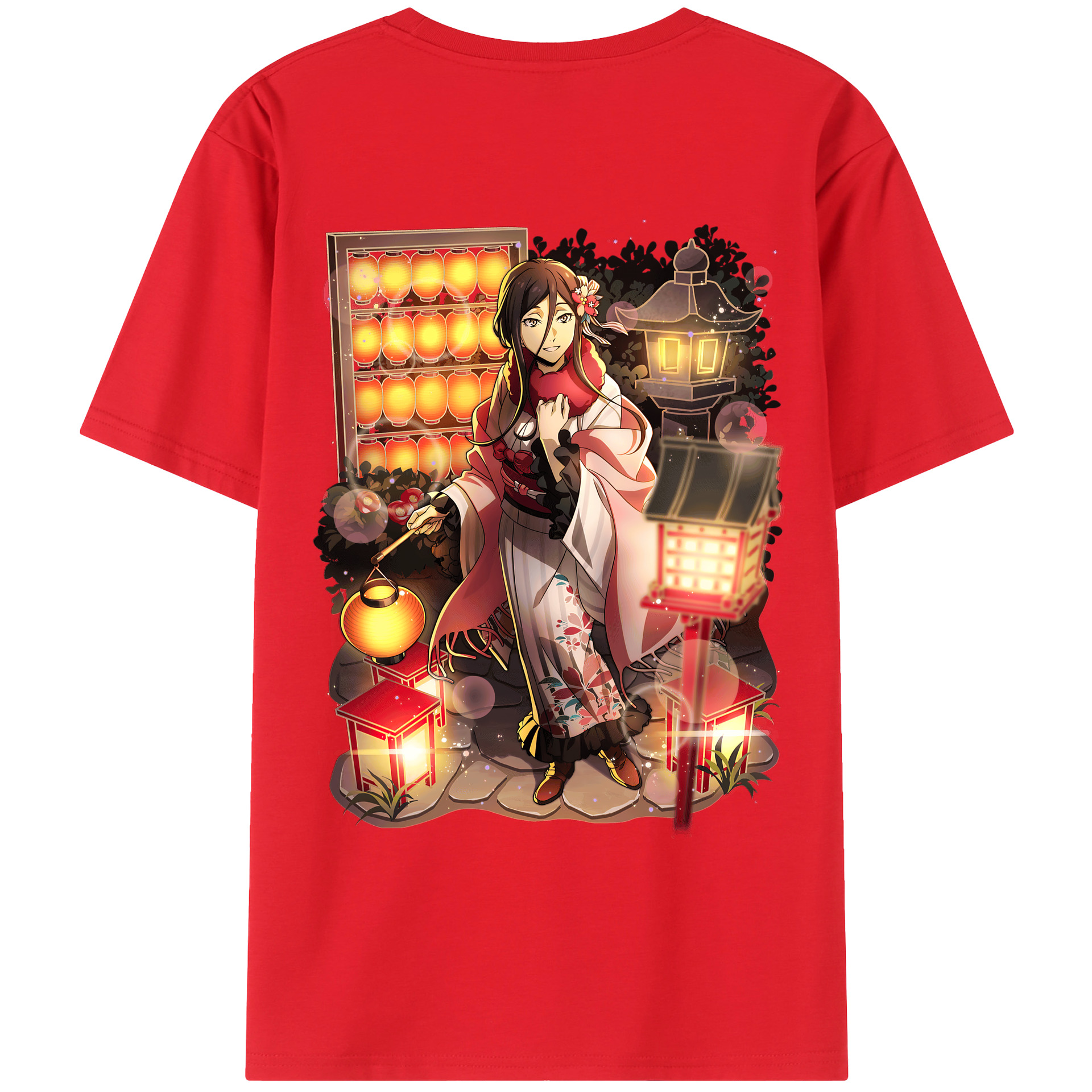 （画像用） 文豪ストレイドッグス Bungo Stray Dogs 綿100％ メンズ半袖Tシャツ（バックプリント） 通気性