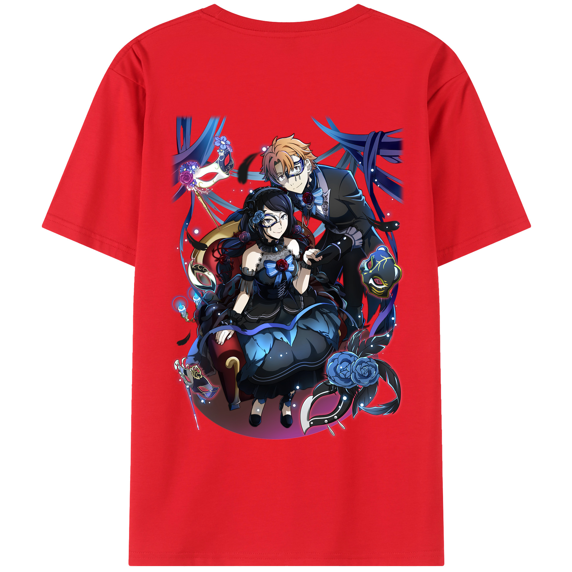 （画像用） 文豪ストレイドッグス Bungo Stray Dogs 綿100％ メンズ半袖Tシャツ（バックプリント） 通気性