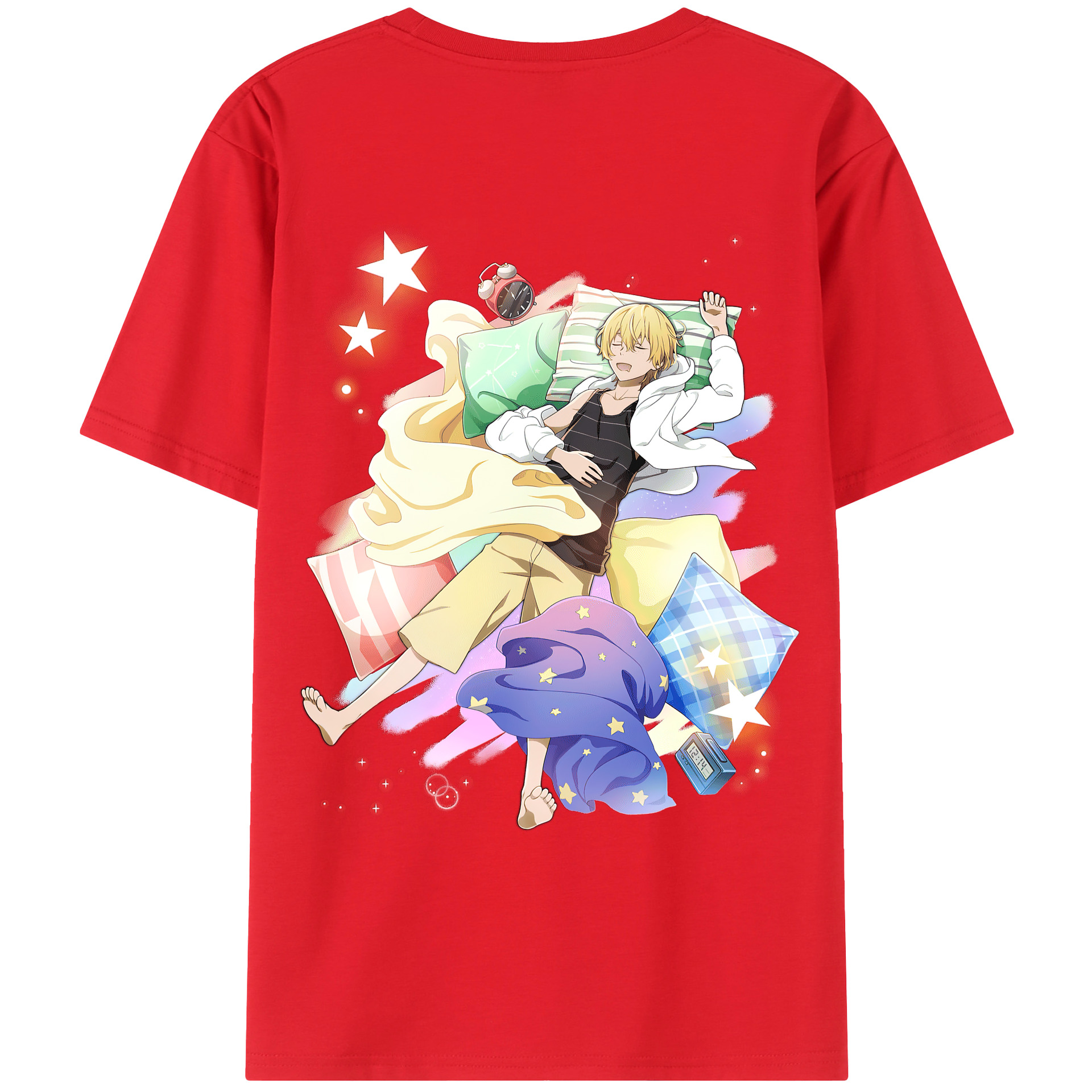 （画像用） 文豪ストレイドッグス Bungo Stray Dogs 綿100％ メンズ半袖Tシャツ（バックプリント） 通気性