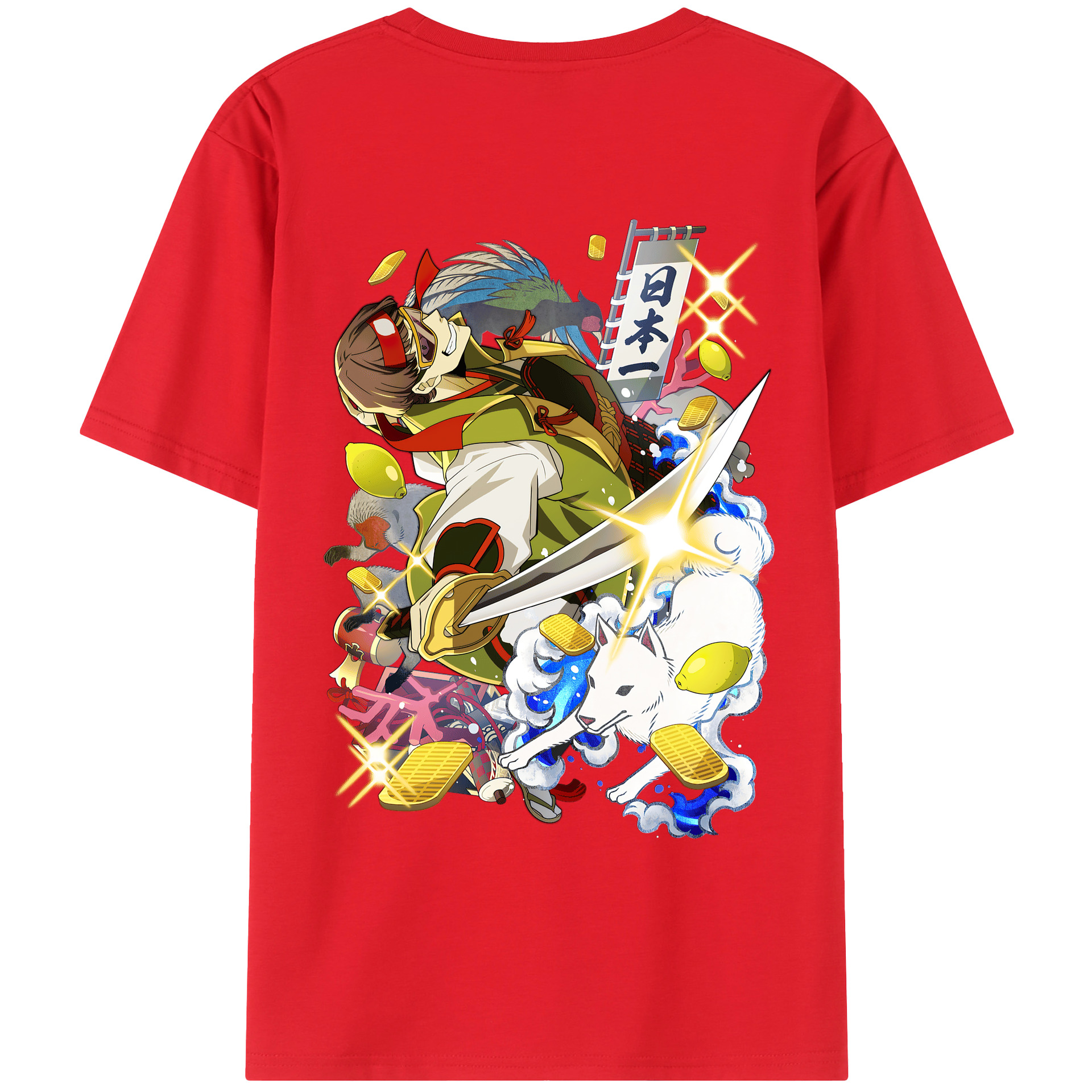 （画像用） 文豪ストレイドッグス Bungo Stray Dogs 綿100％ メンズ半袖Tシャツ（バックプリント） 通気性