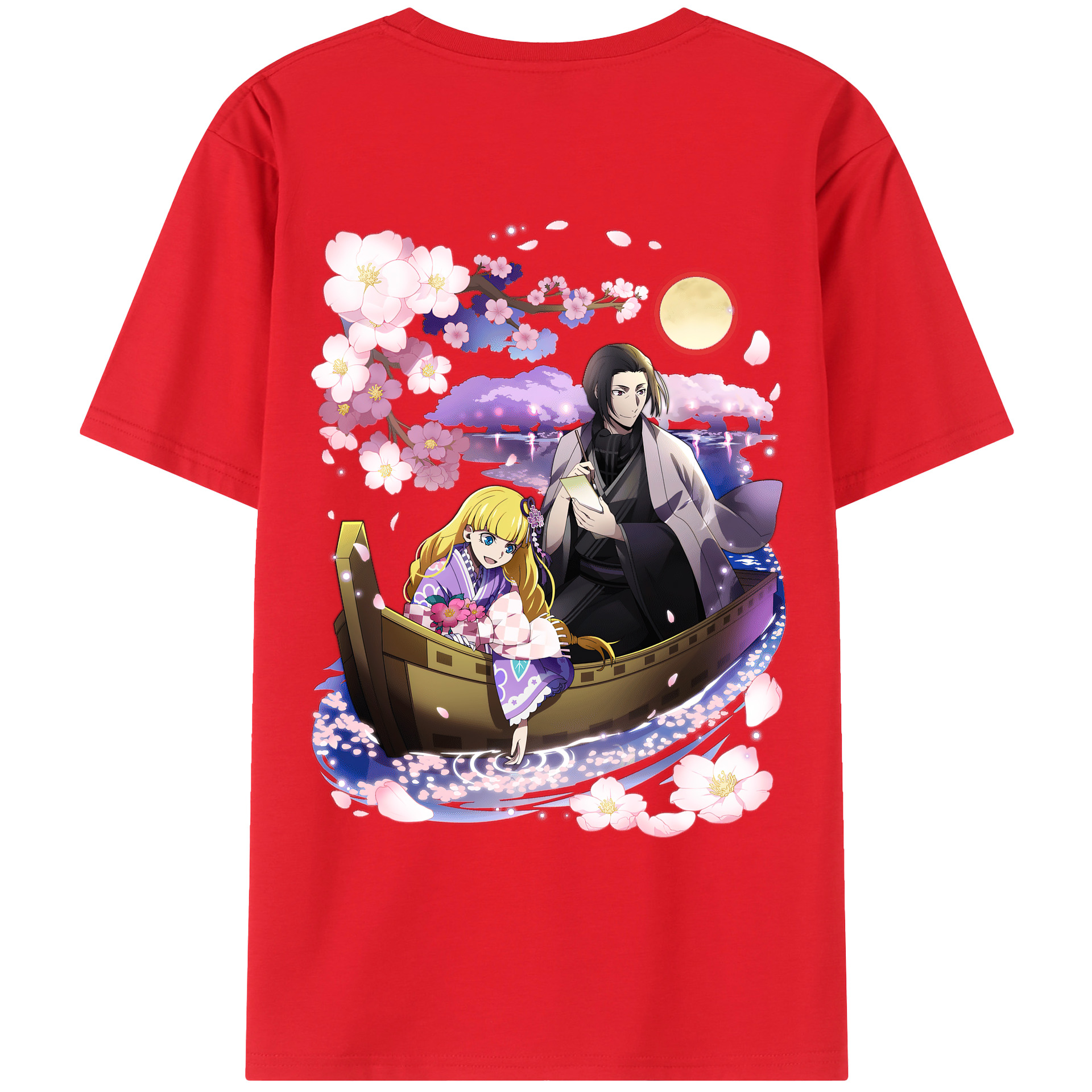 （画像用） 文豪ストレイドッグス Bungo Stray Dogs 綿100％ メンズ半袖Tシャツ（バックプリント） 通気性