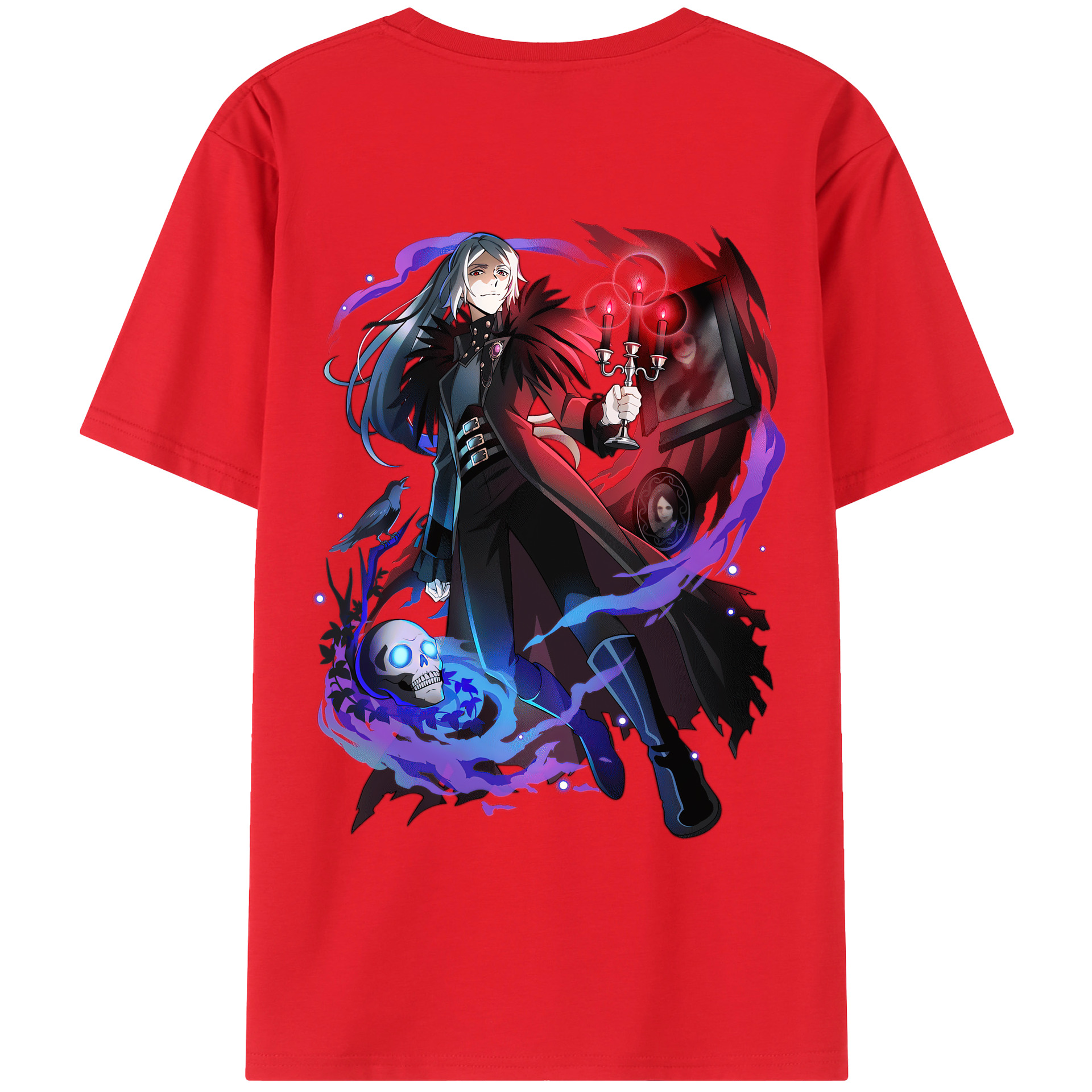 （画像用） 文豪ストレイドッグス Bungo Stray Dogs 綿100％ メンズ半袖Tシャツ（バックプリント） 通気性