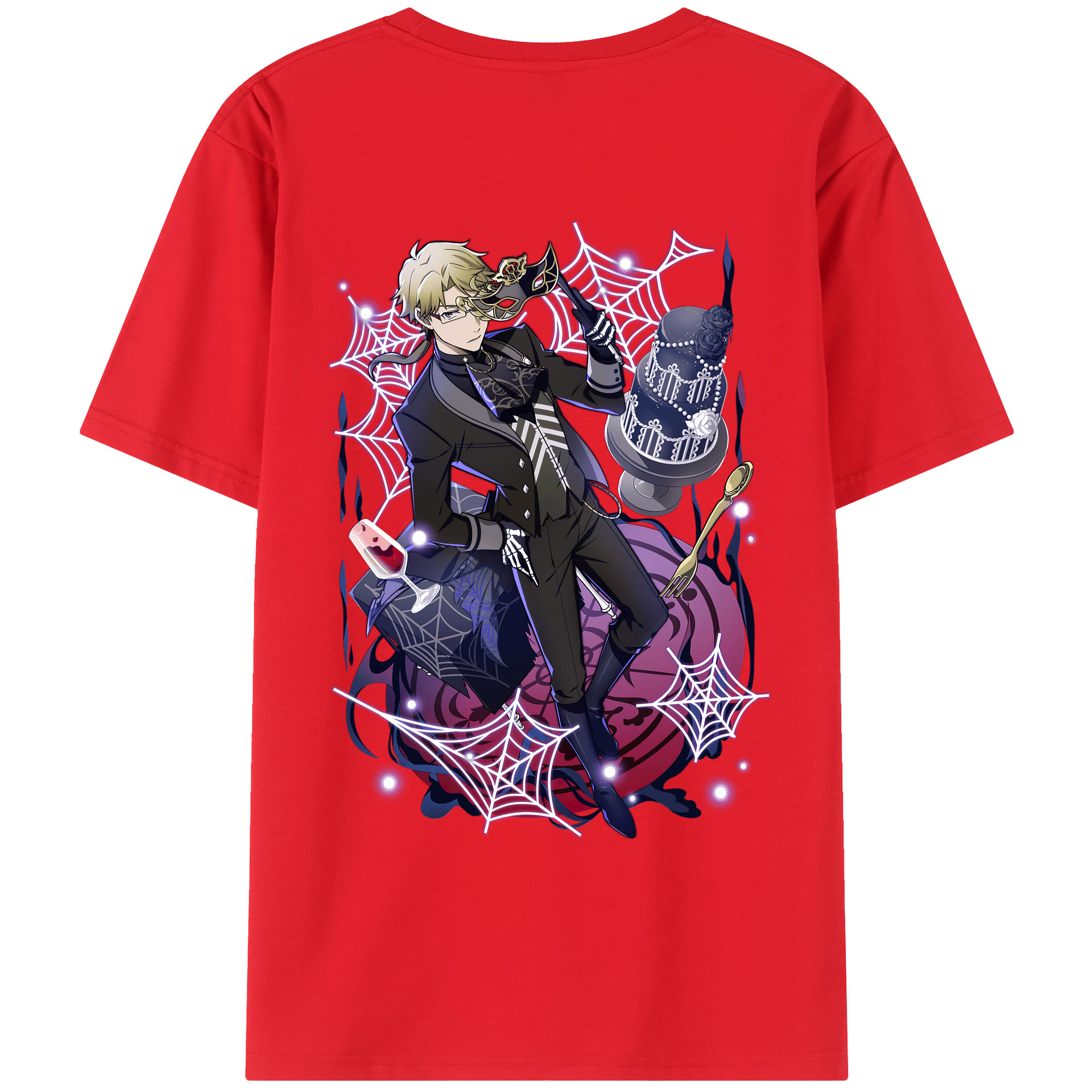 （画像用） 文豪ストレイドッグス Bungo Stray Dogs 綿100％ メンズ半袖Tシャツ（バックプリント） 通気性