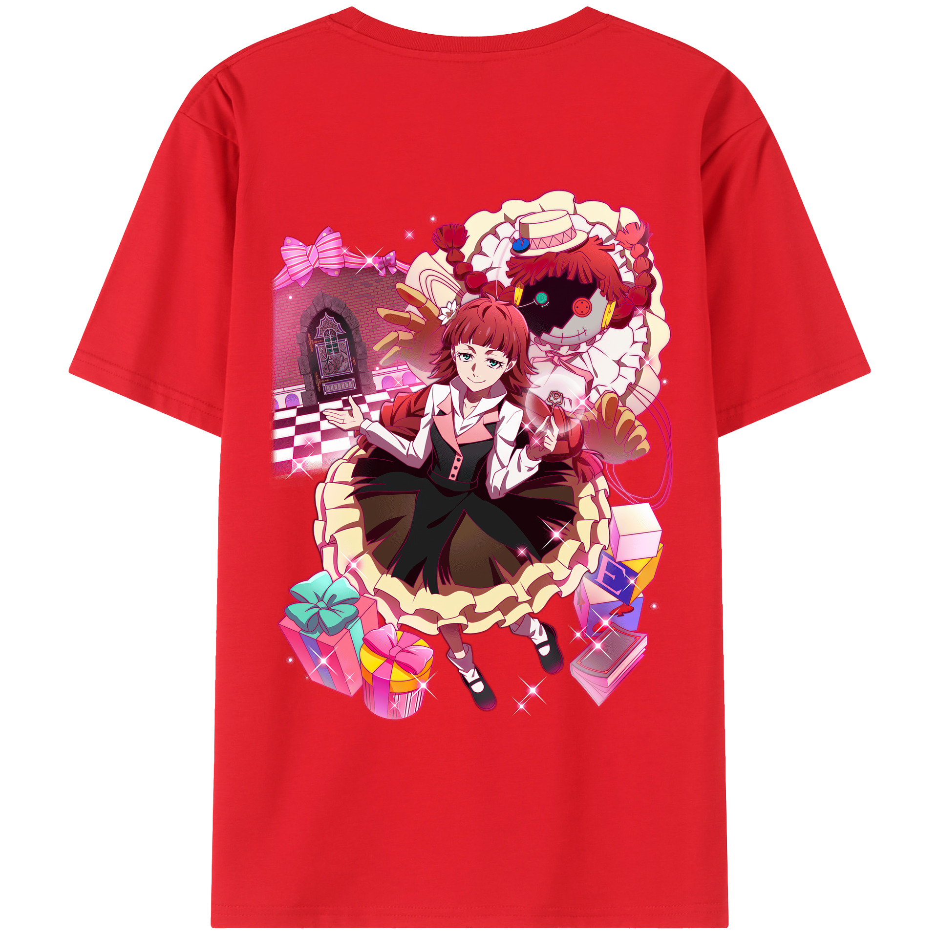 （画像用） 文豪ストレイドッグス Bungo Stray Dogs 綿100％ メンズ半袖Tシャツ（バックプリント） 通気性