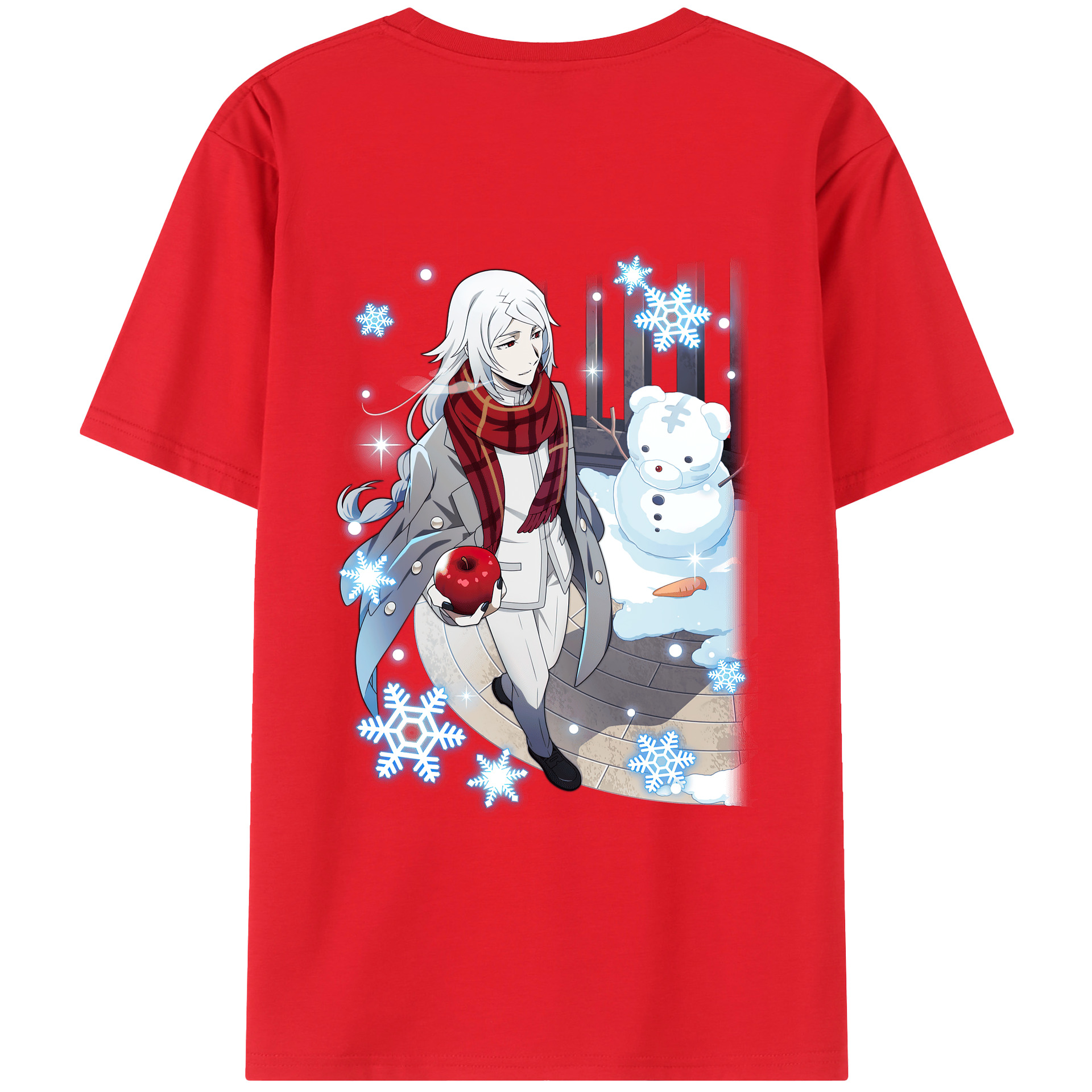 （画像用） 文豪ストレイドッグス Bungo Stray Dogs 綿100％ メンズ半袖Tシャツ（バックプリント） 通気性