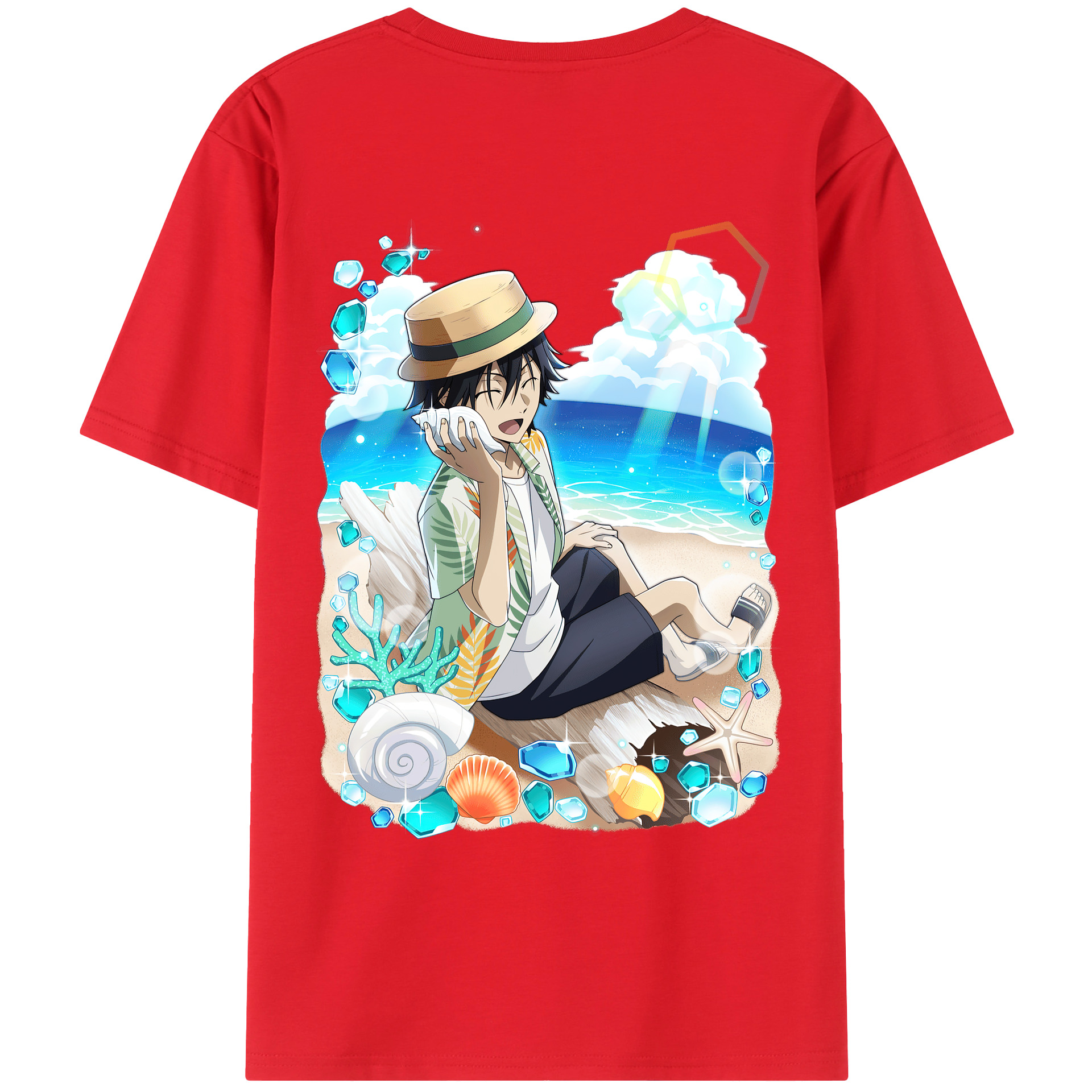（画像用） 文豪ストレイドッグス Bungo Stray Dogs 綿100％ メンズ半袖Tシャツ（バックプリント） 通気性