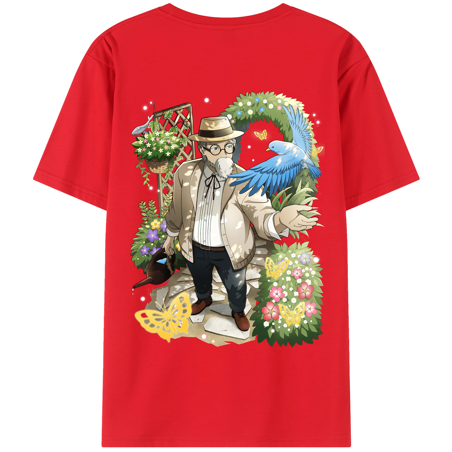 （画像用） 文豪ストレイドッグス Bungo Stray Dogs 綿100％ メンズ半袖Tシャツ（バックプリント） 通気性