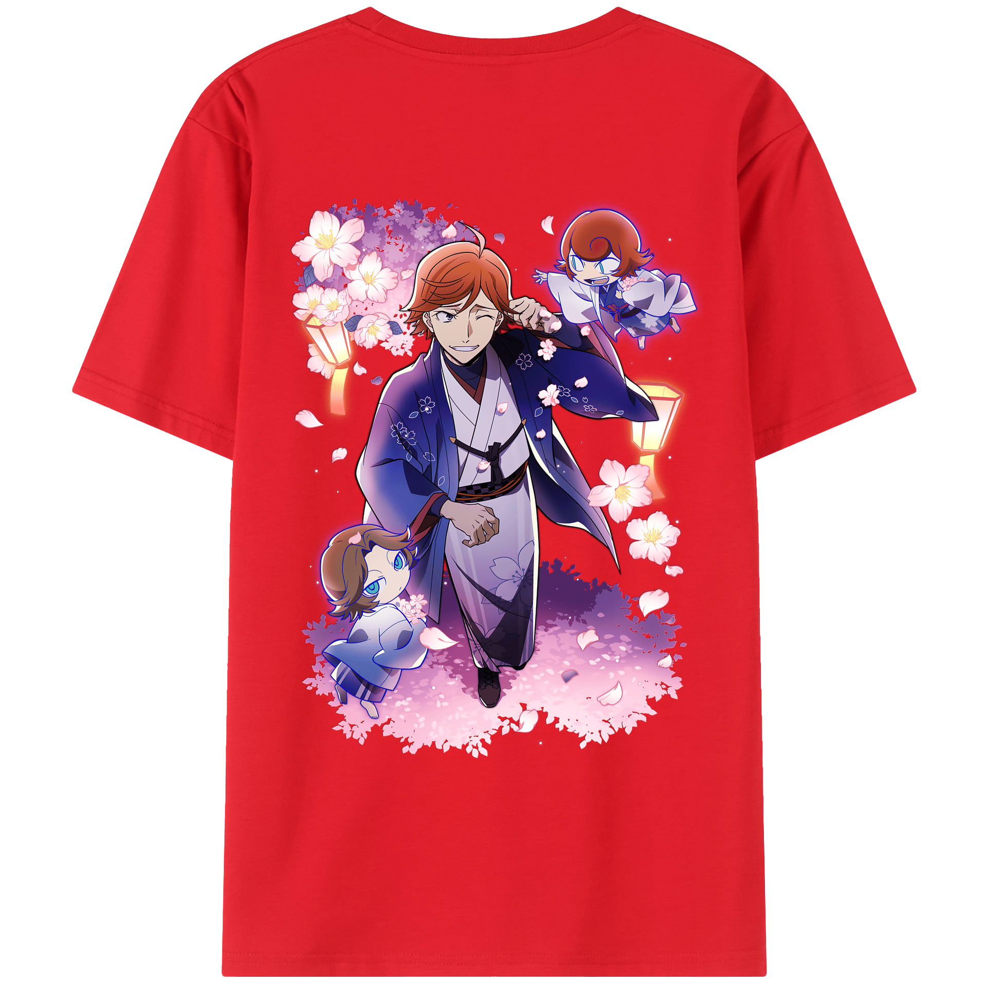 （画像用） 文豪ストレイドッグス Bungo Stray Dogs 綿100％ メンズ半袖Tシャツ（バックプリント） 通気性