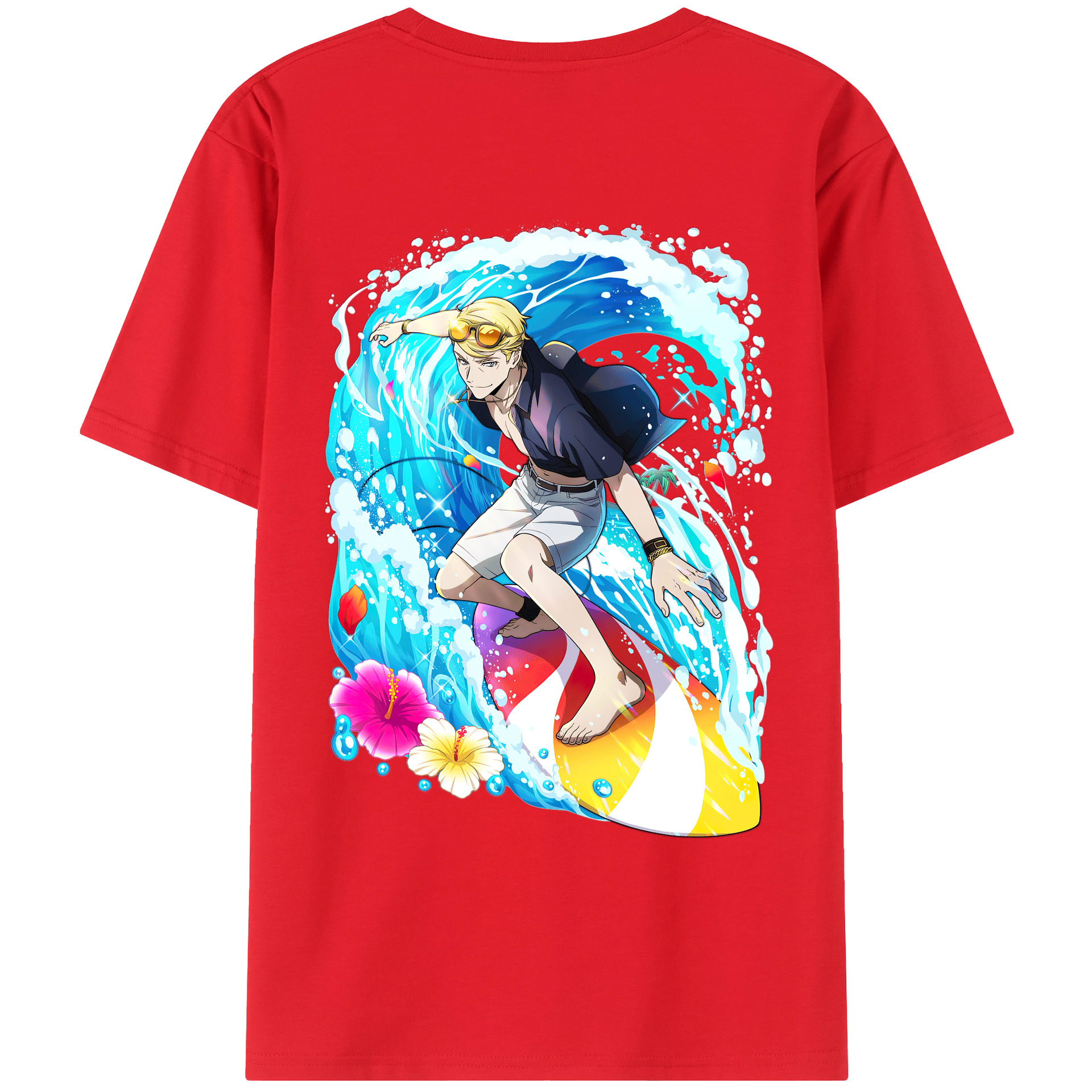 （画像用） 文豪ストレイドッグス Bungo Stray Dogs 綿100％ メンズ半袖Tシャツ（バックプリント） 通気性