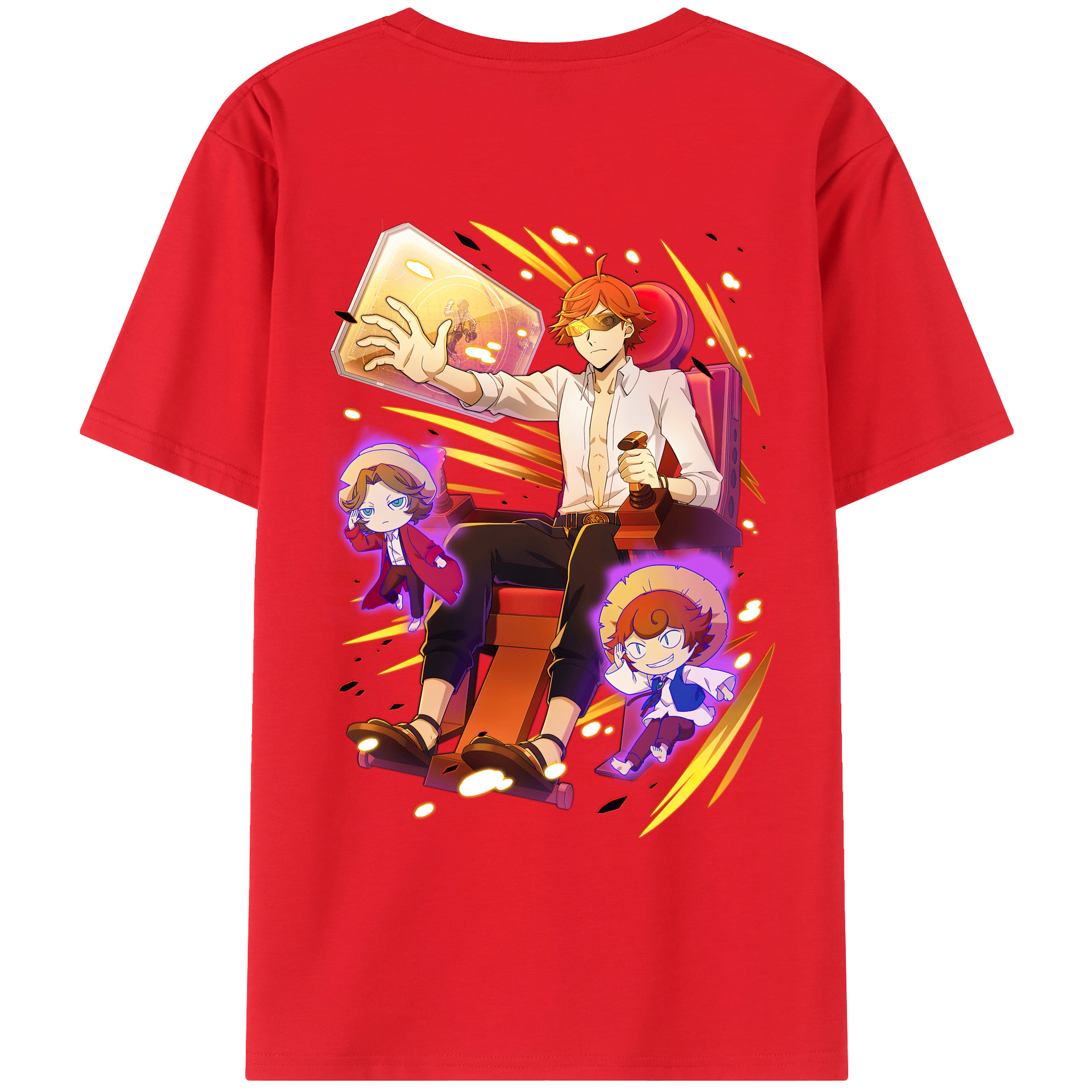 （画像用） 文豪ストレイドッグス Bungo Stray Dogs 綿100％ メンズ半袖Tシャツ（バックプリント） 通気性
