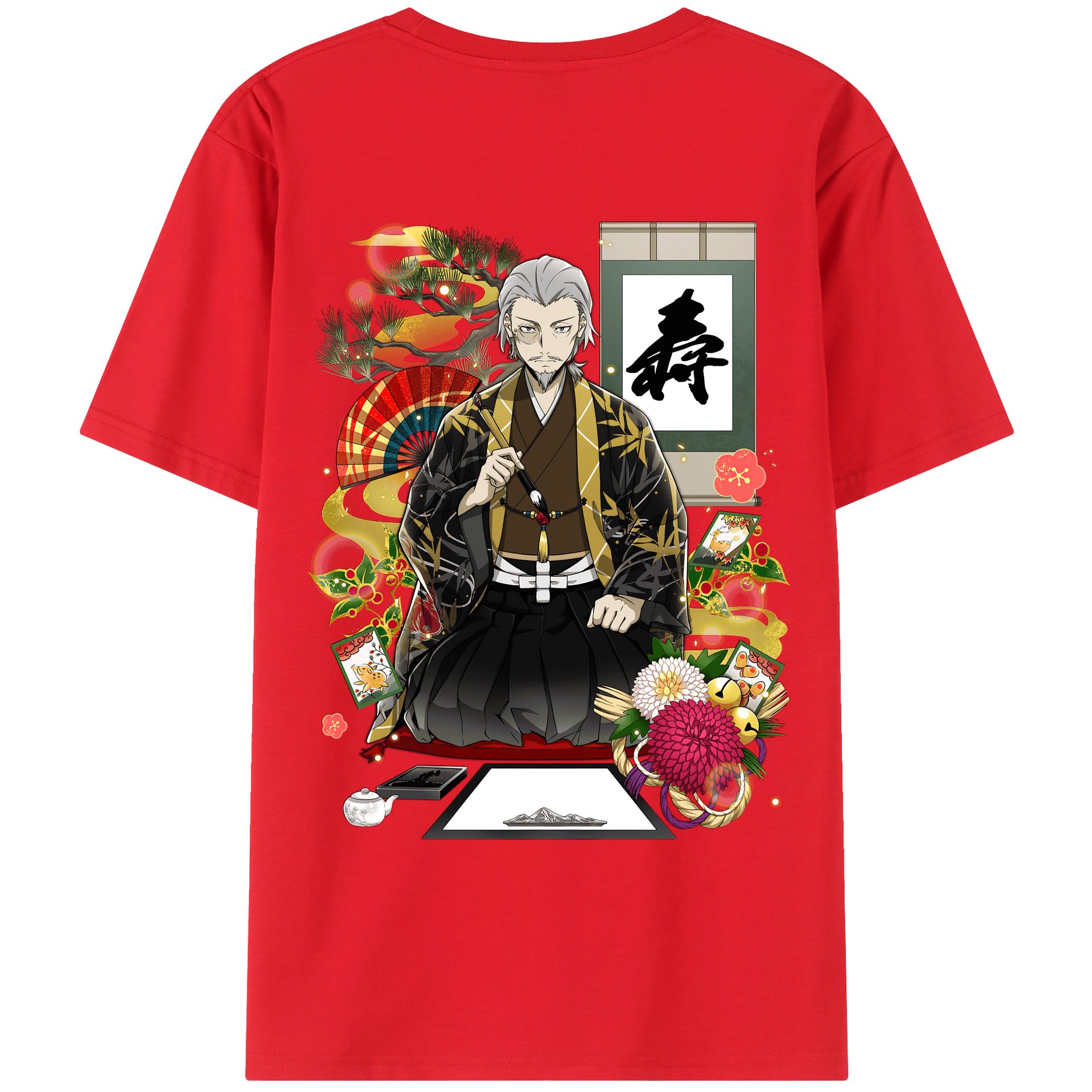 （画像用） 文豪ストレイドッグス Bungo Stray Dogs 綿100％ メンズ半袖Tシャツ（バックプリント） 通気性