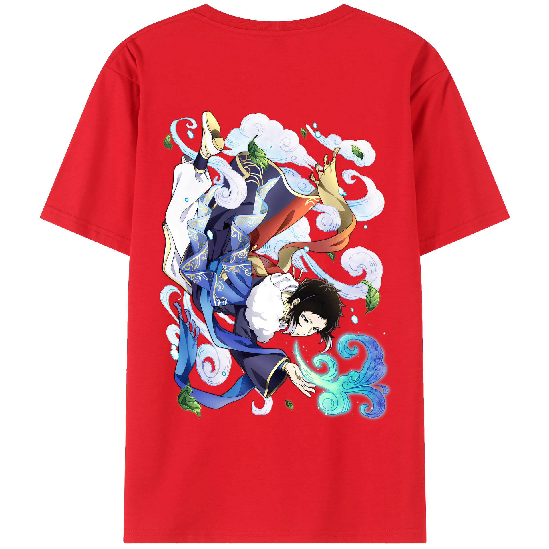 （画像用） 文豪ストレイドッグス Bungo Stray Dogs 綿100％ メンズ半袖Tシャツ（バックプリント） 通気性