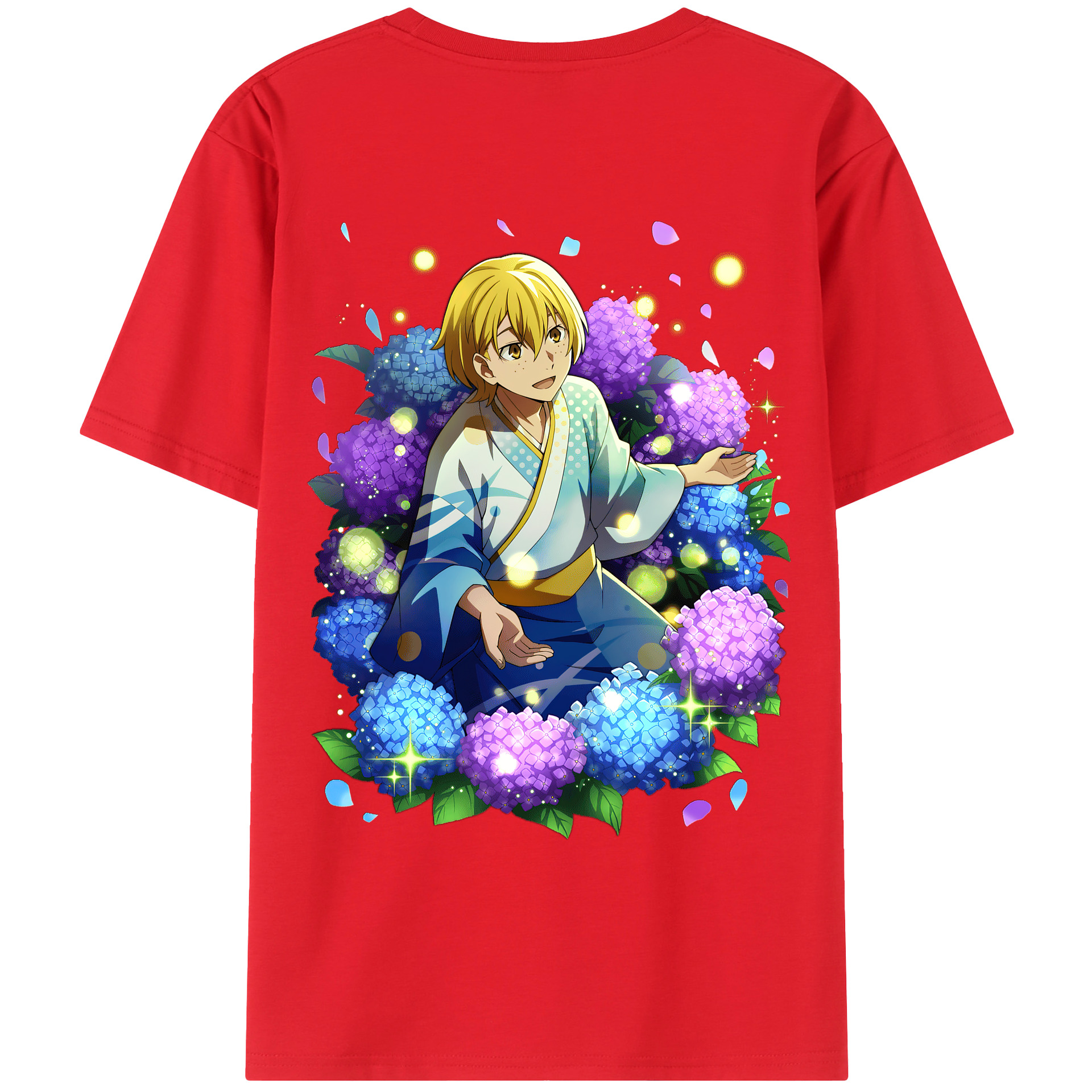 （画像用） 文豪ストレイドッグス Bungo Stray Dogs 綿100％ メンズ半袖Tシャツ（バックプリント） 通気性