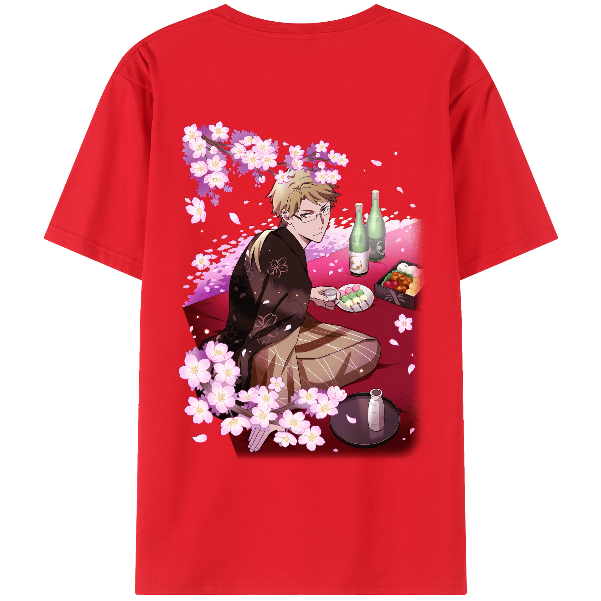 （画像用） 文豪ストレイドッグス Bungo Stray Dogs 綿100％ メンズ半袖Tシャツ（バックプリント） 通気性