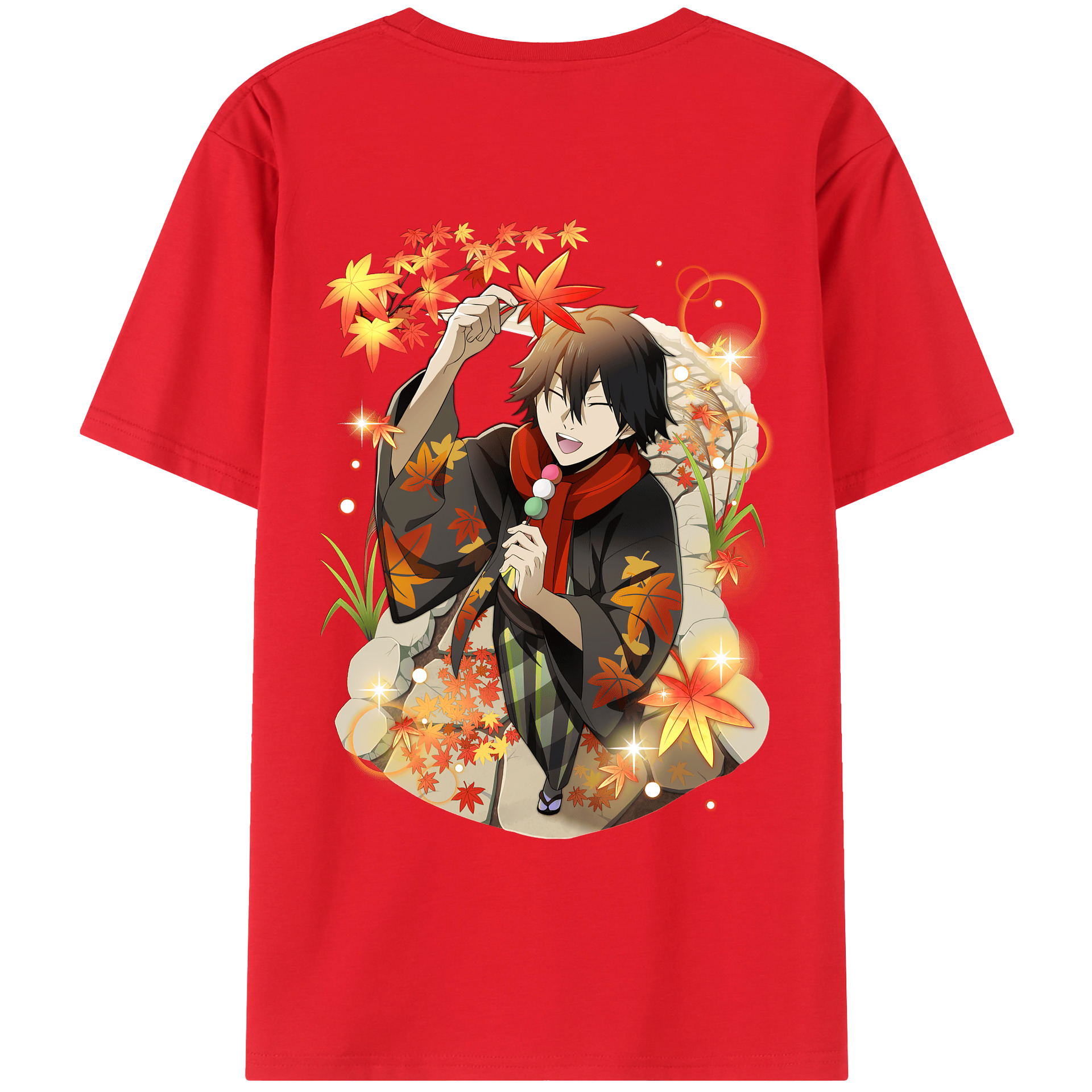 （画像用） 文豪ストレイドッグス Bungo Stray Dogs 綿100％ メンズ半袖Tシャツ（バックプリント） 通気性