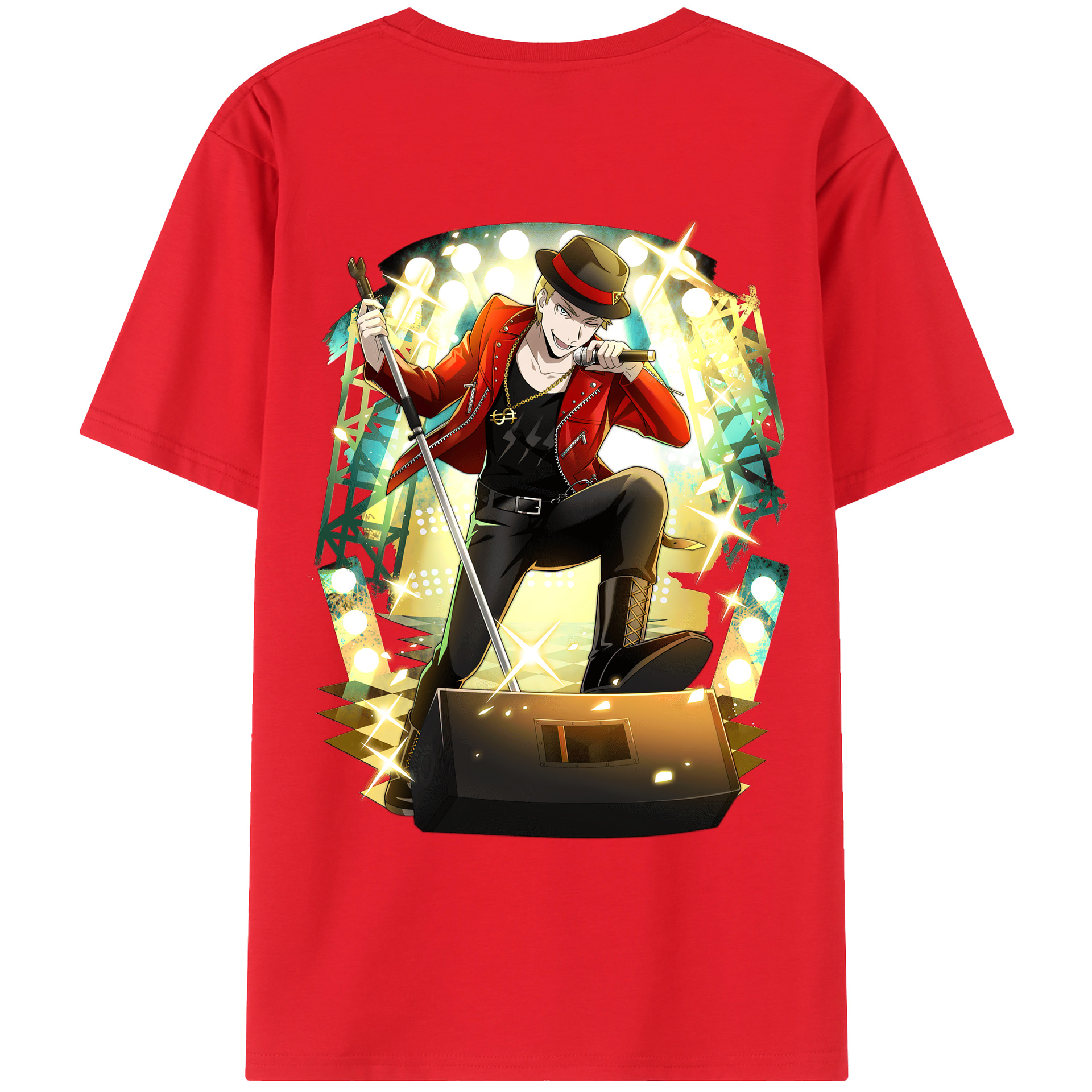 （画像用） 文豪ストレイドッグス Bungo Stray Dogs 綿100％ メンズ半袖Tシャツ（バックプリント） 通気性