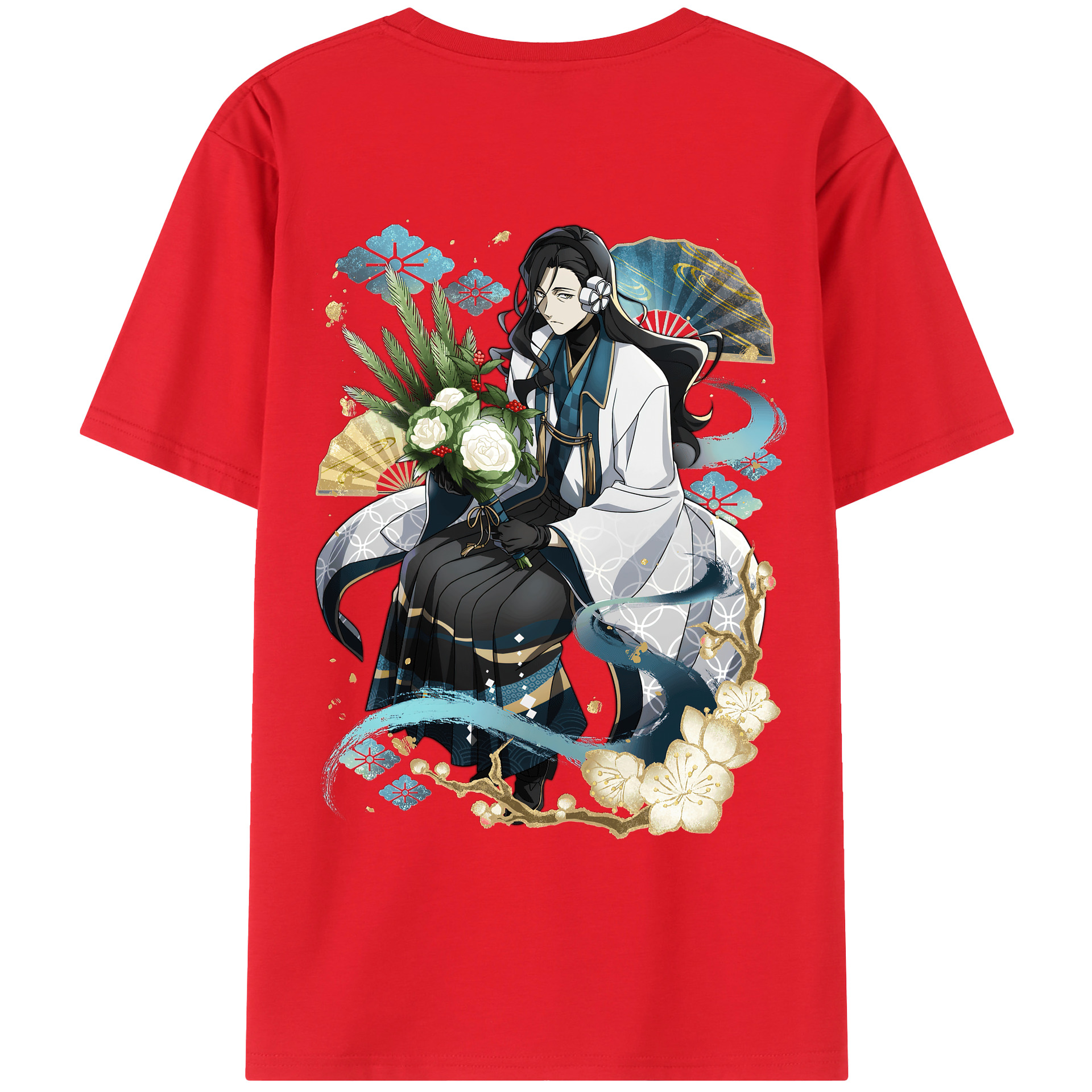 （画像用） 文豪ストレイドッグス Bungo Stray Dogs 綿100％ メンズ半袖Tシャツ（バックプリント） 通気性