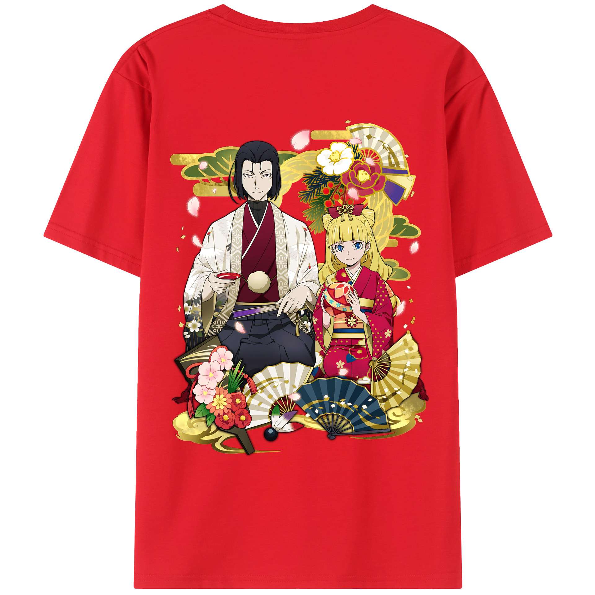 （画像用） 文豪ストレイドッグス Bungo Stray Dogs 綿100％ メンズ半袖Tシャツ（バックプリント） 通気性