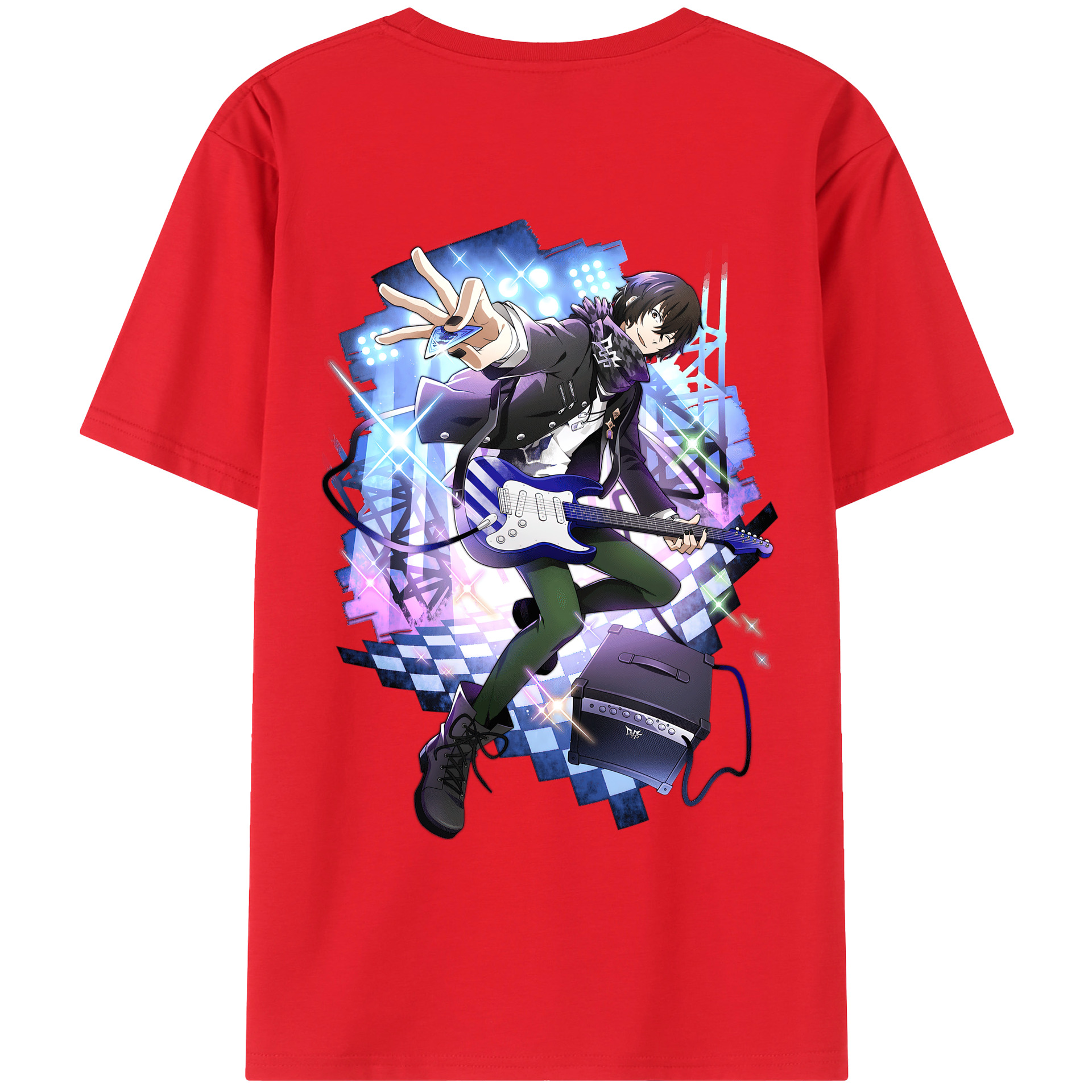 （画像用） 文豪ストレイドッグス Bungo Stray Dogs 綿100％ メンズ半袖Tシャツ（バックプリント） 通気性