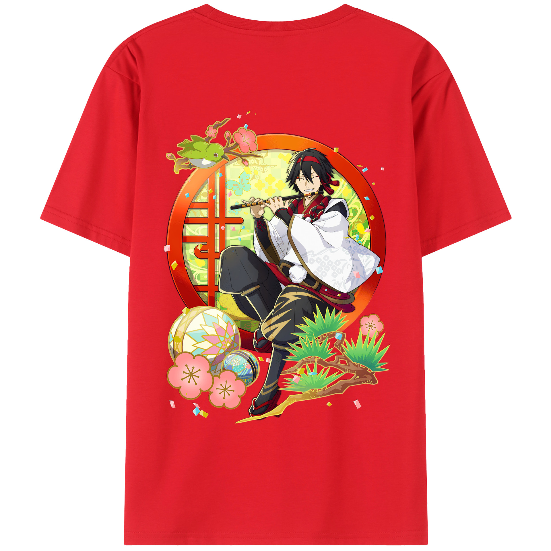 （画像用） 文豪ストレイドッグス Bungo Stray Dogs 綿100％ メンズ半袖Tシャツ（バックプリント） 通気性