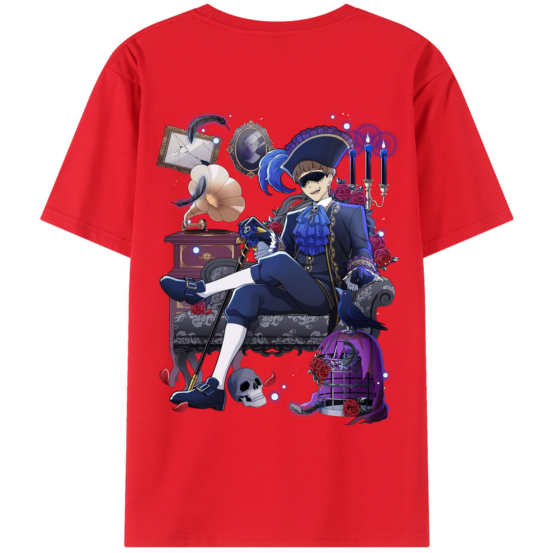 （画像用） 文豪ストレイドッグス Bungo Stray Dogs 綿100％ メンズ半袖Tシャツ（バックプリント） 通気性