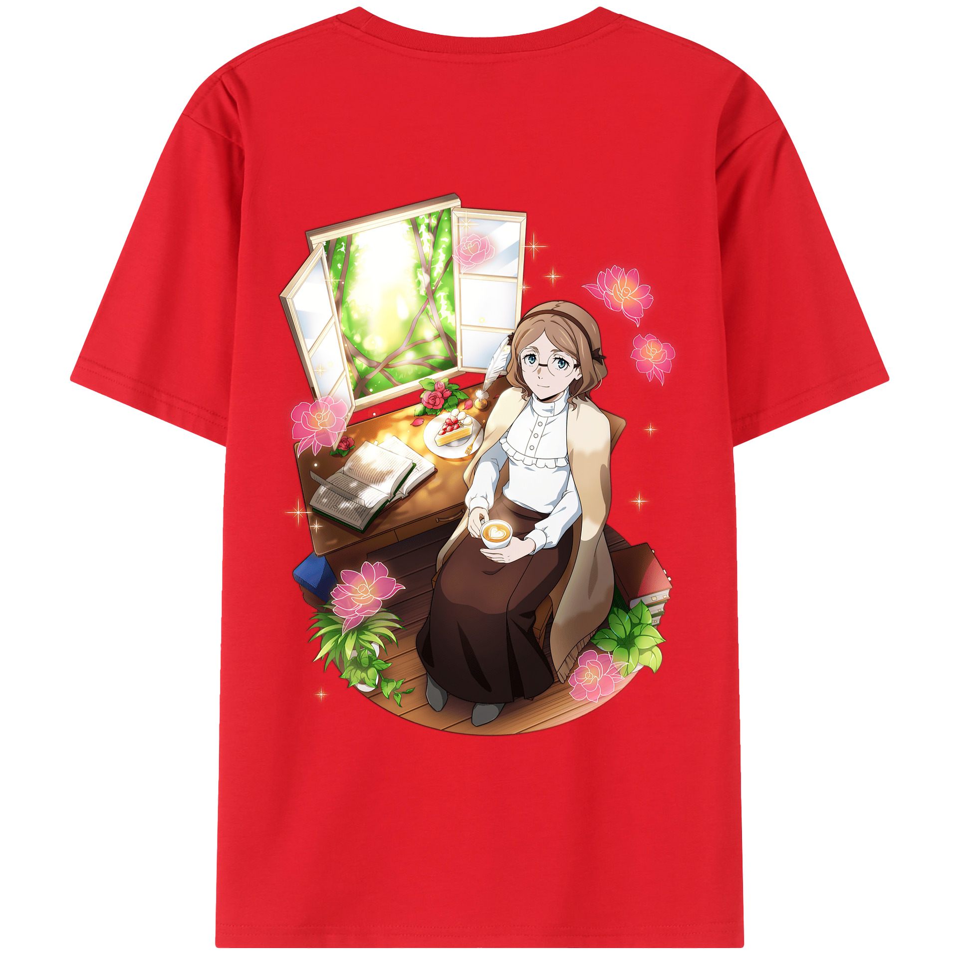 （画像用） 文豪ストレイドッグス Bungo Stray Dogs 綿100％ メンズ半袖Tシャツ（バックプリント） 通気性