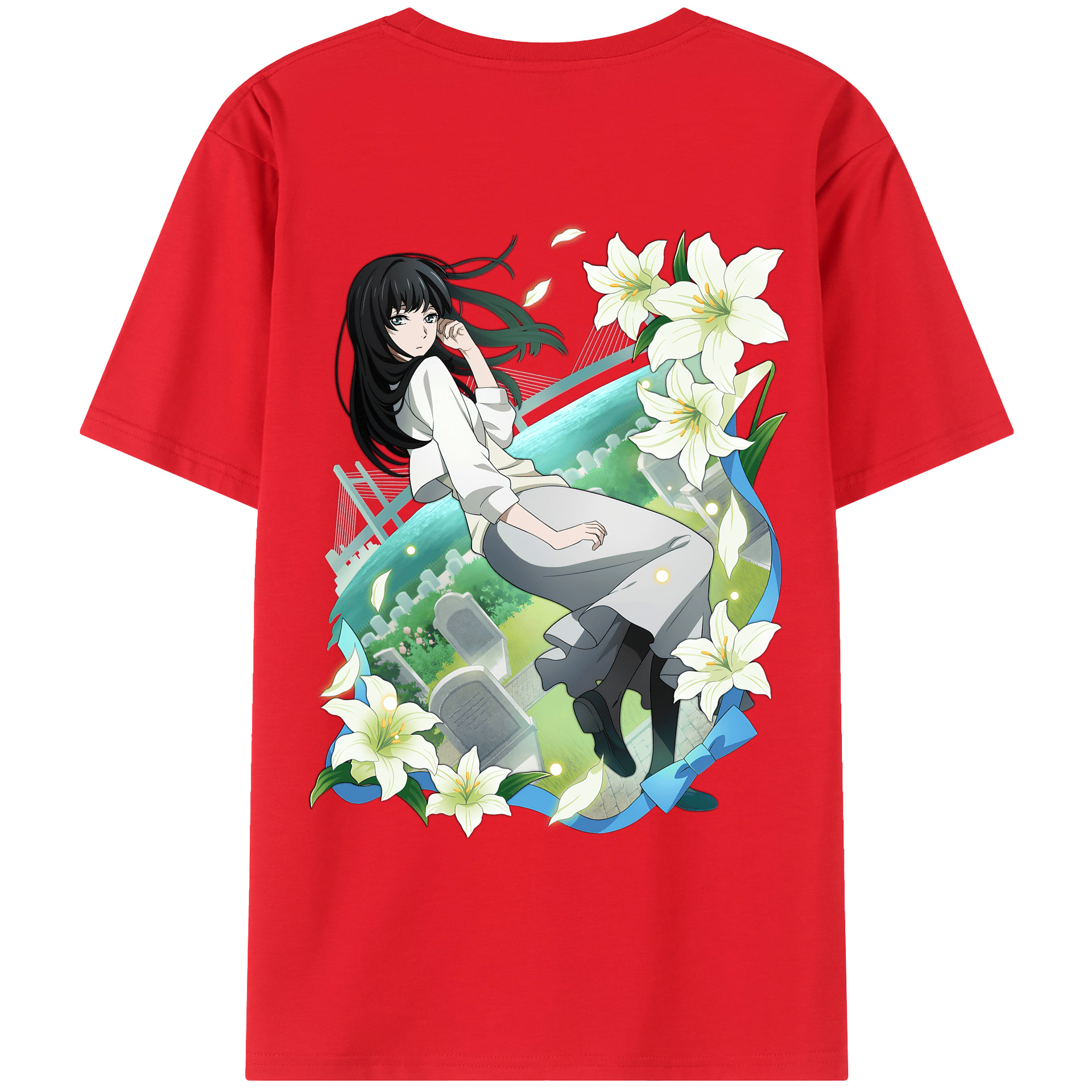 （画像用） 文豪ストレイドッグス Bungo Stray Dogs 綿100％ メンズ半袖Tシャツ（バックプリント） 通気性