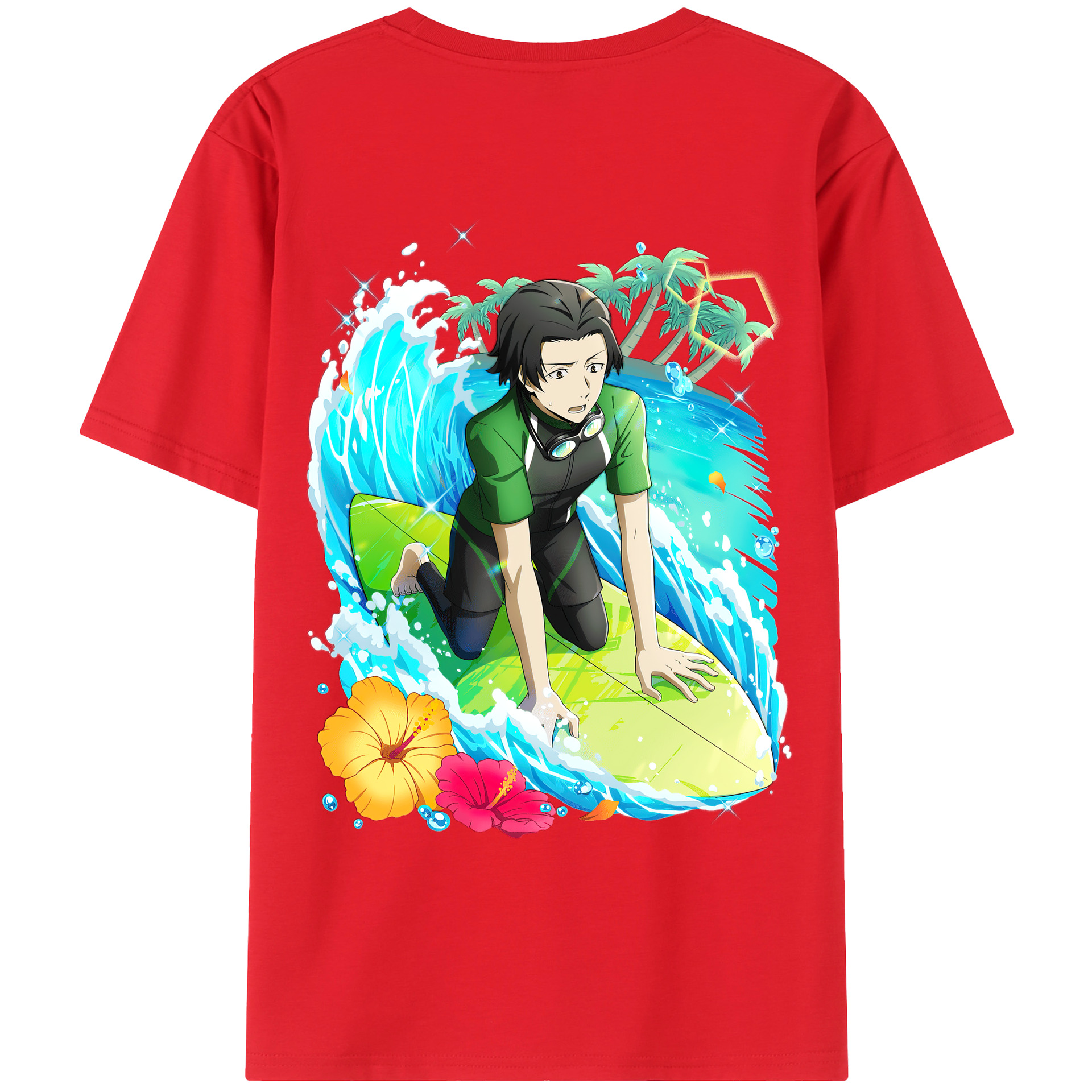 （画像用） 文豪ストレイドッグス Bungo Stray Dogs 綿100％ メンズ半袖Tシャツ（バックプリント） 通気性