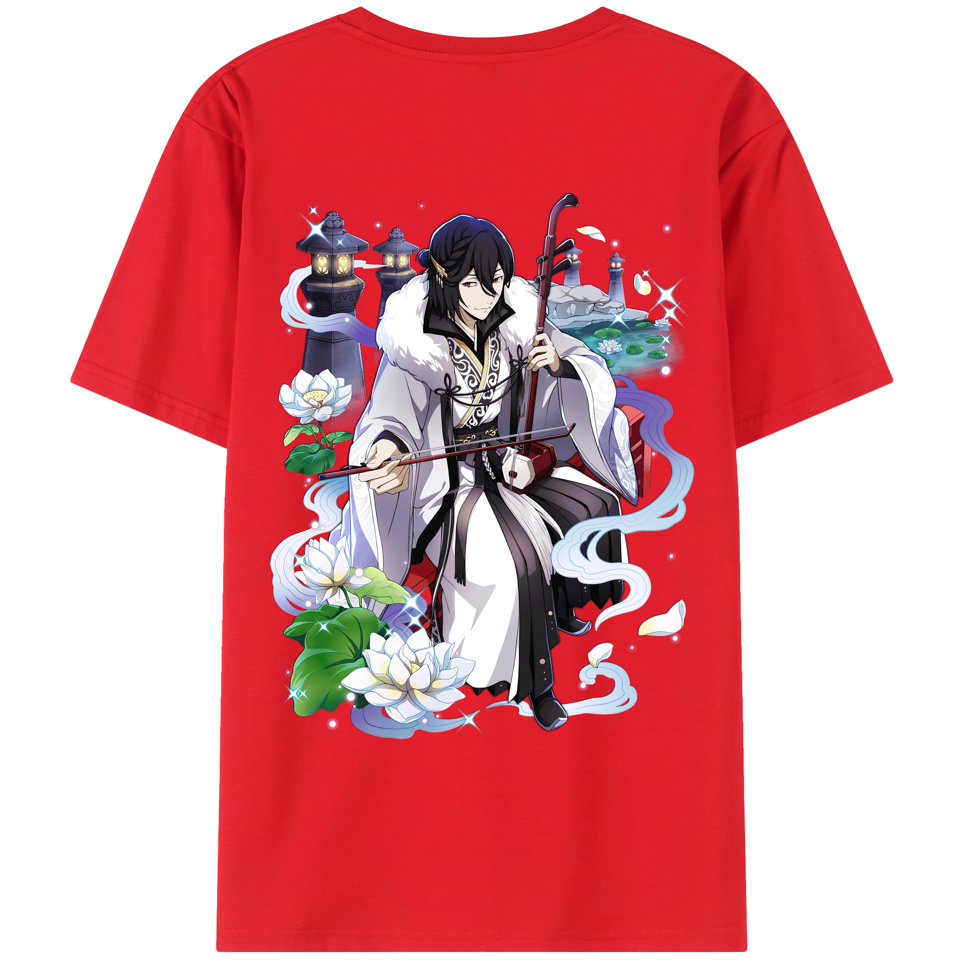 （画像用） 文豪ストレイドッグス Bungo Stray Dogs 綿100％ メンズ半袖Tシャツ（バックプリント） 通気性